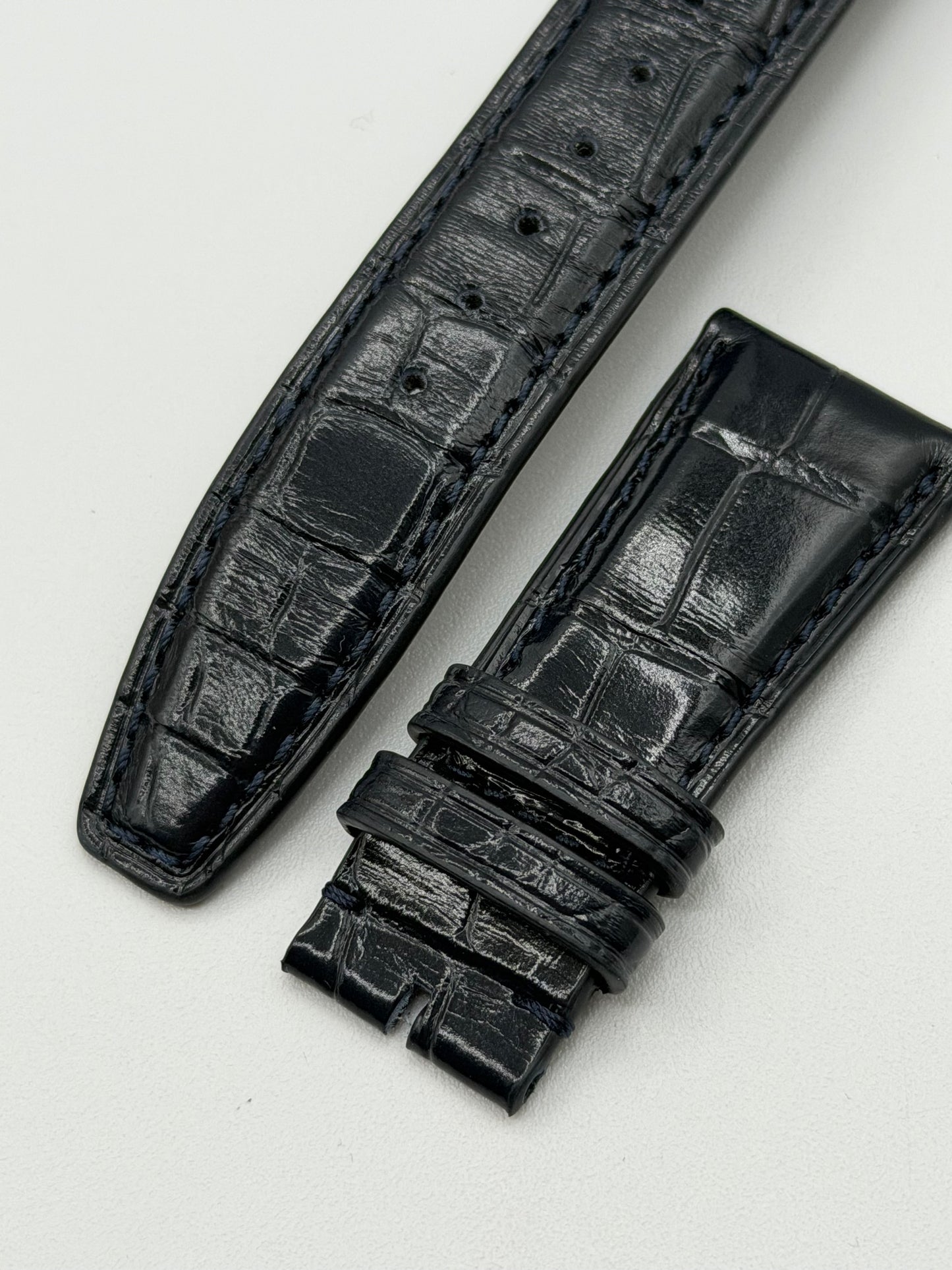 IWC Pilot cinturino orologio alligatore blue alligator watch stap 22/18mm