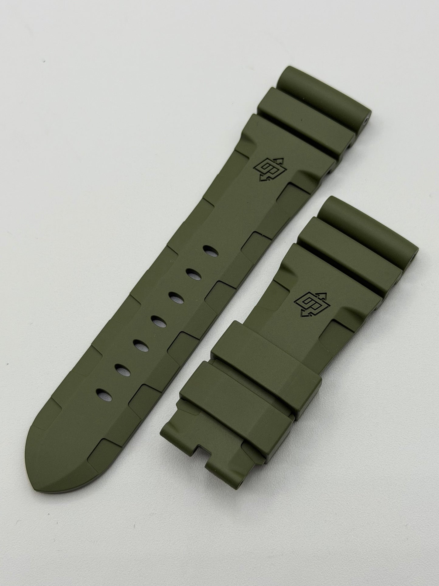 Panerai Luminor Submersible cinturino gomma verde watch strap 26/22mm