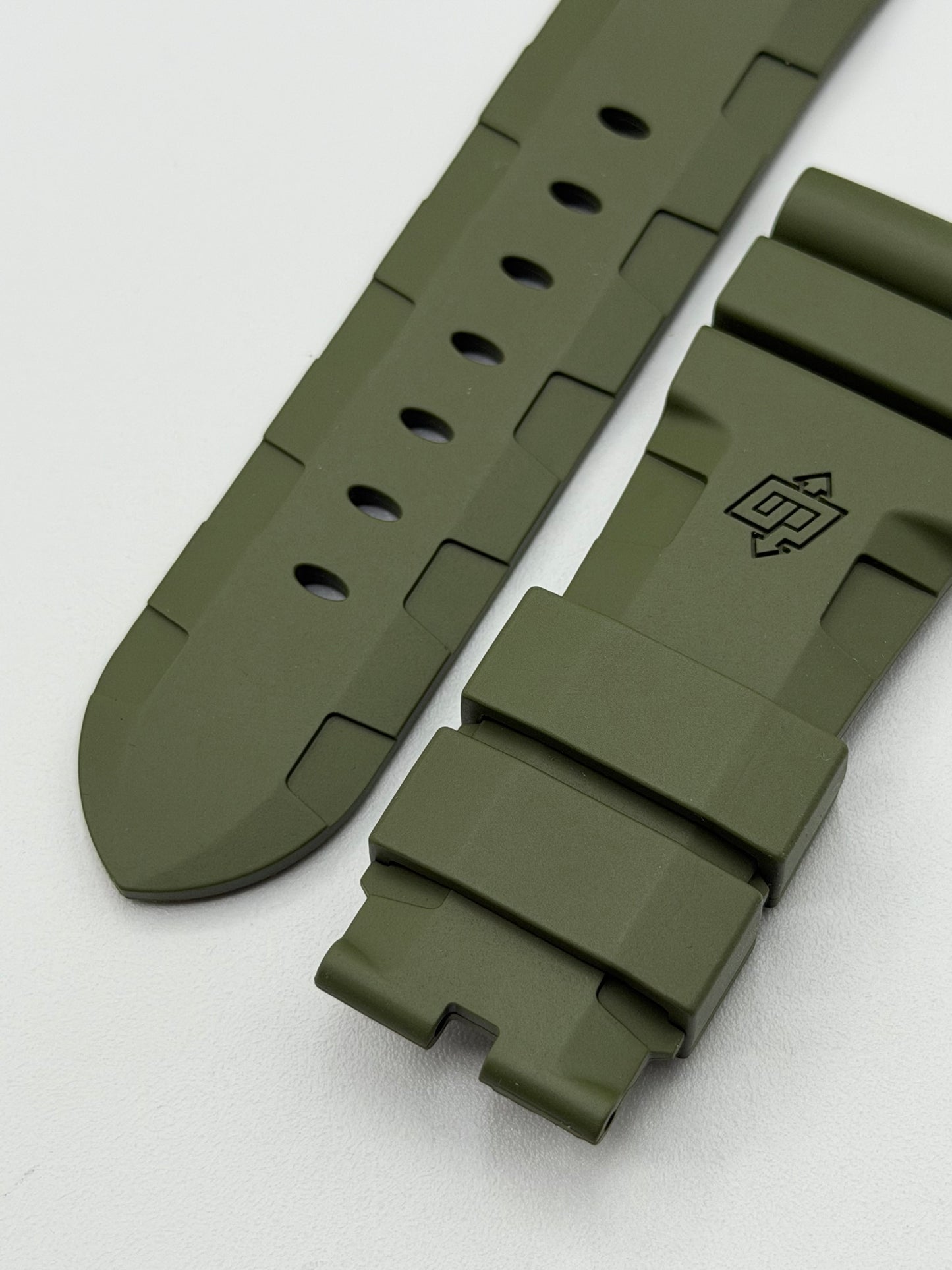Panerai Luminor Submersible cinturino gomma verde watch strap 26/22mm