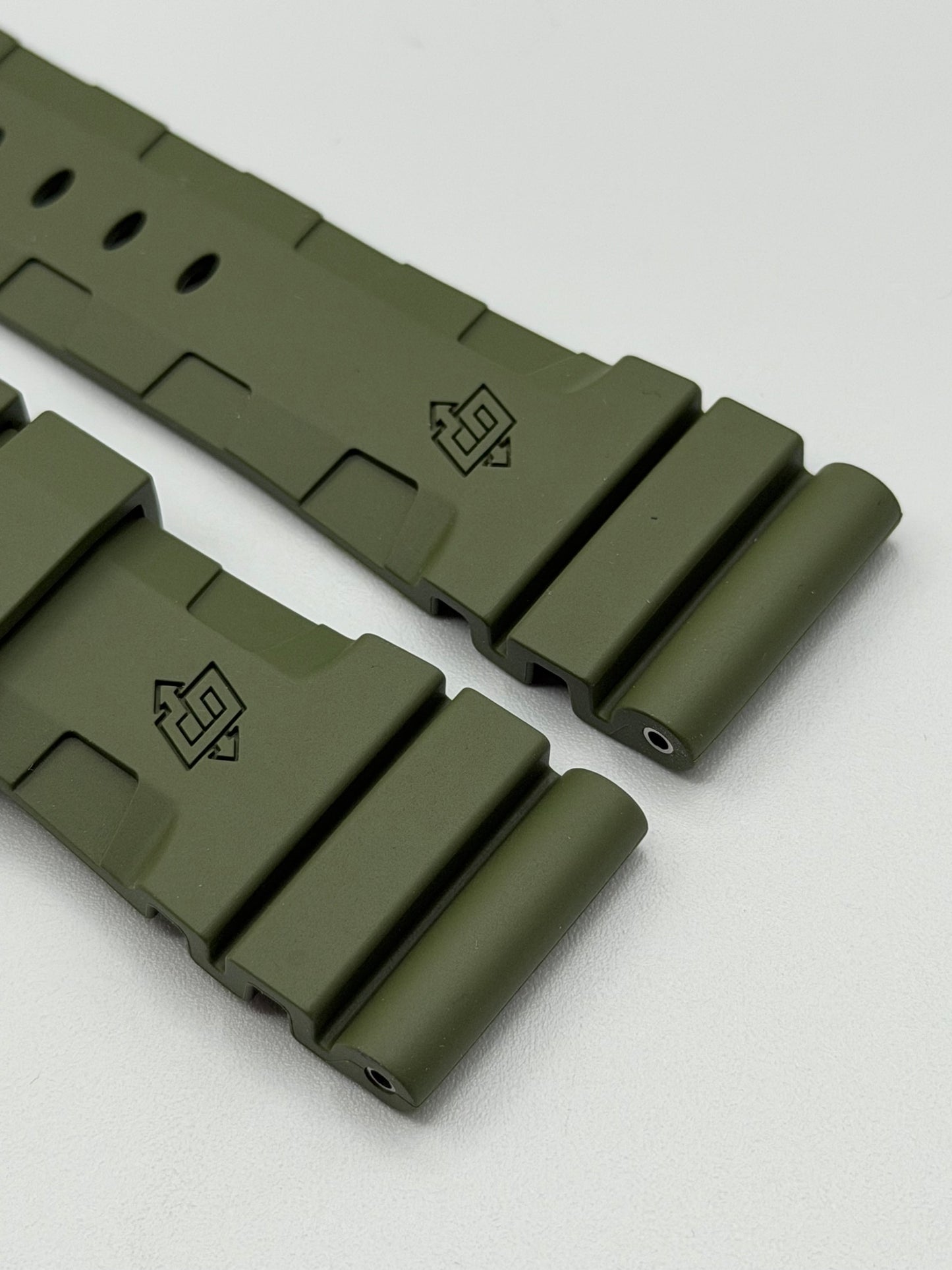 Panerai Luminor Submersible cinturino gomma verde watch strap 26/22mm