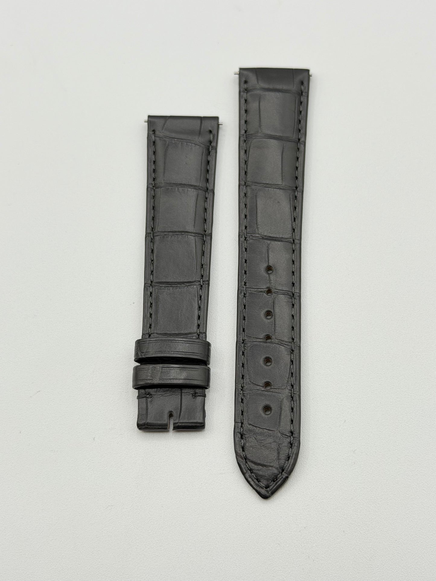 Cartier Tank cinturino alligatore grigio grey alligator KD8TBM18 19/16mm