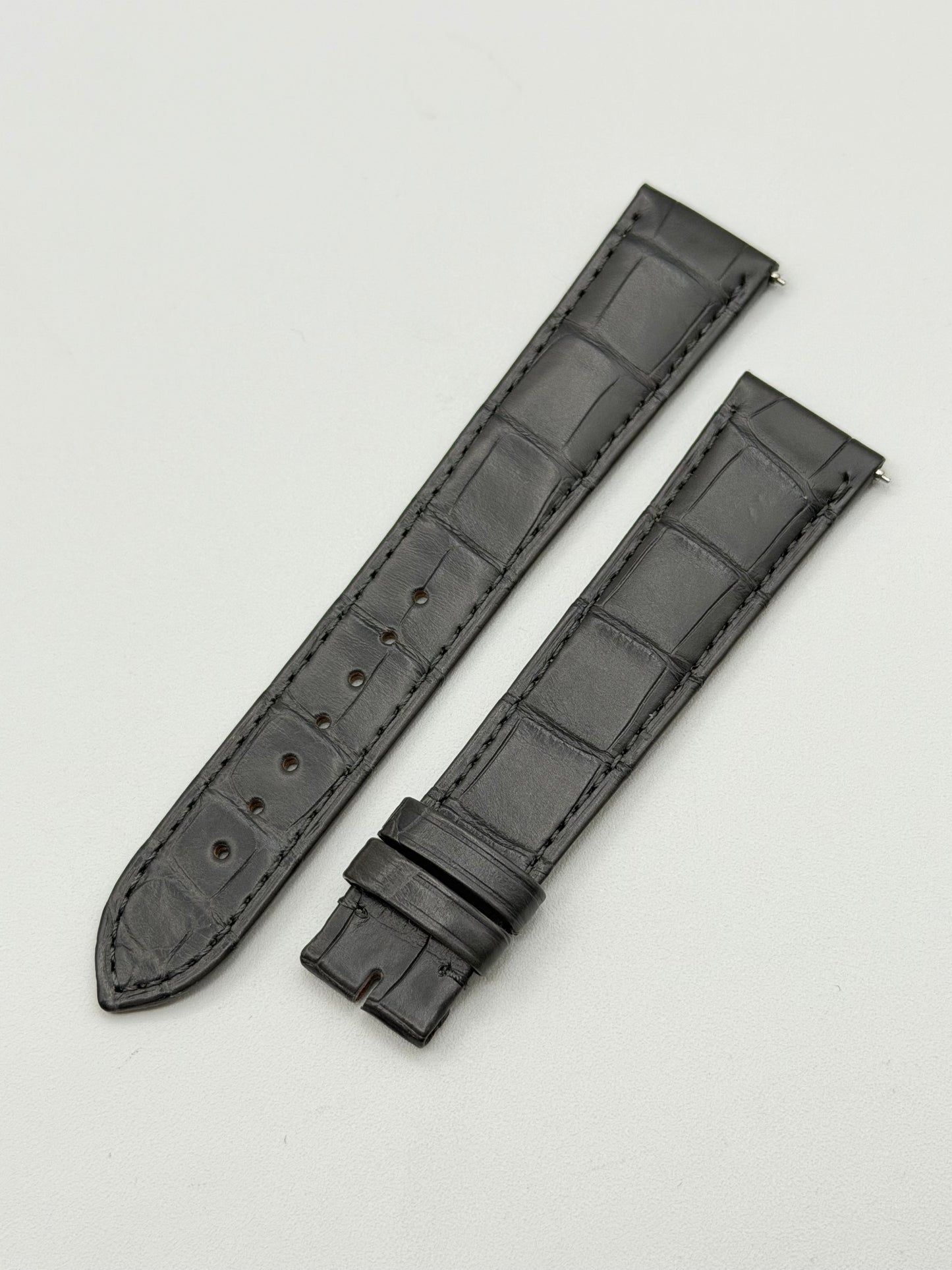 Cartier Tank cinturino alligatore grigio grey alligator KD8TBM18 19/16mm