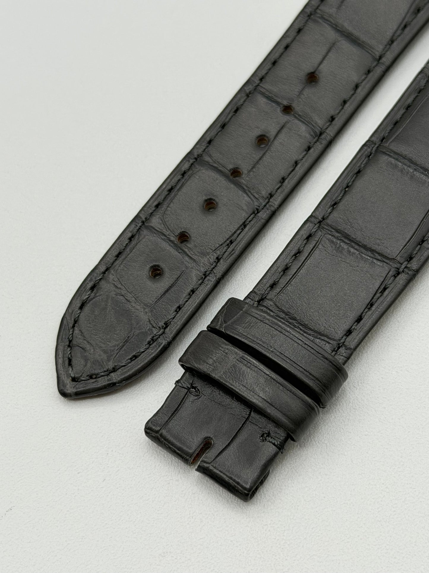 Cartier Tank cinturino alligatore grigio grey alligator KD8TBM18 19/16mm