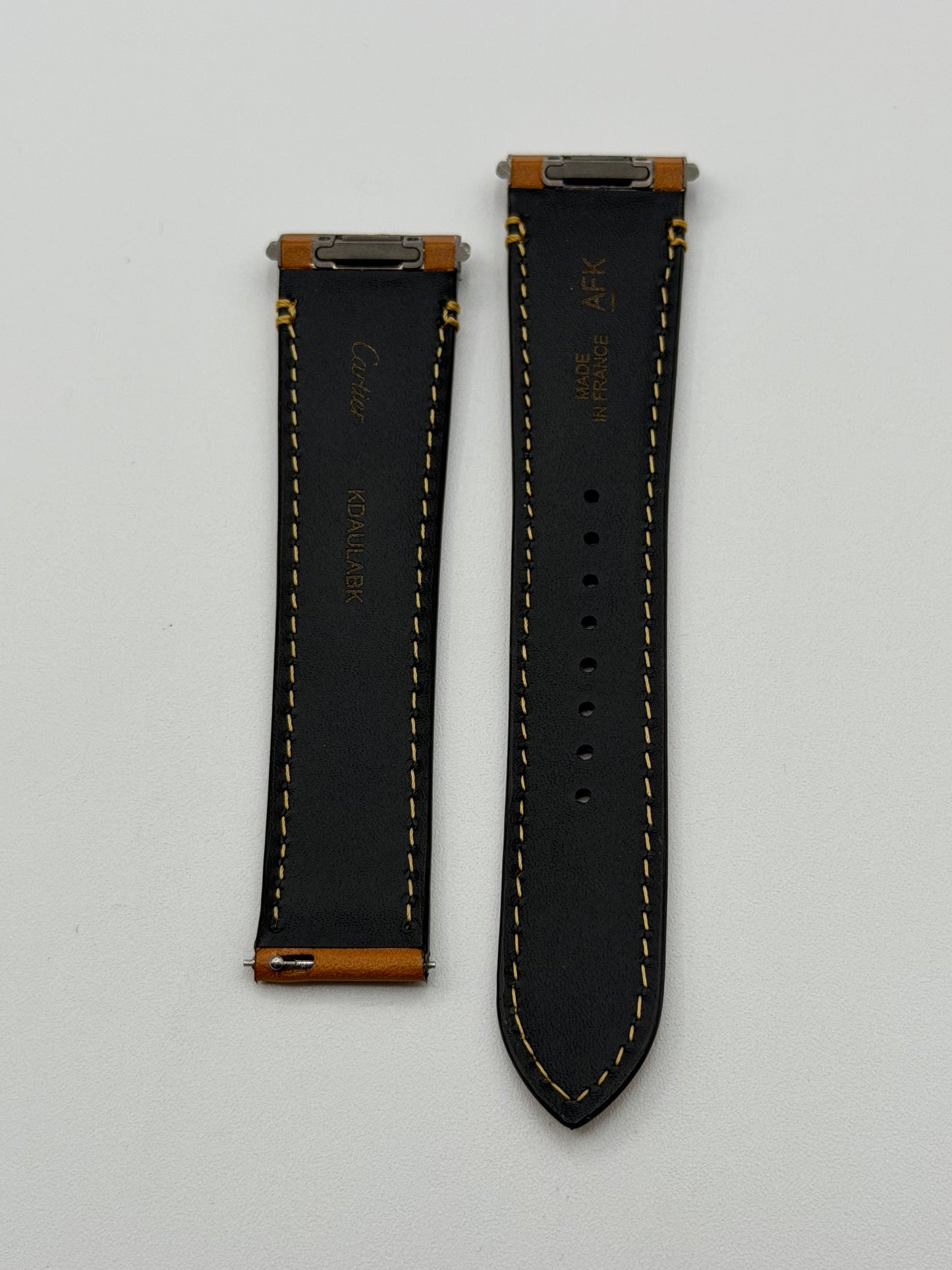 Cartier Santos cinturino orologio pelle vegetale marrone KDAULABK 21/18mm