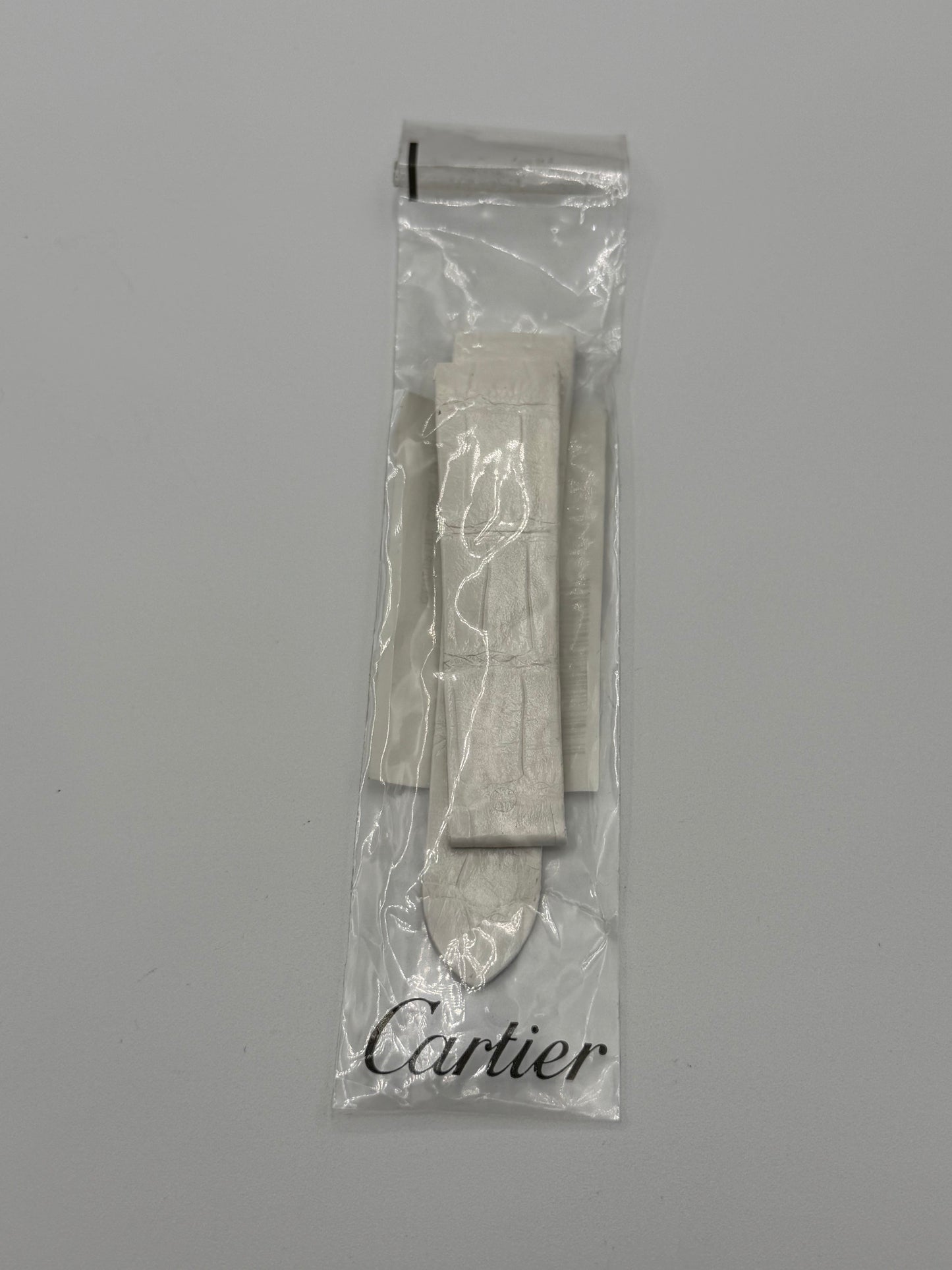 Cartier Santos Dumont cinturino alligatore bianco white KD97IN21 21/18mm