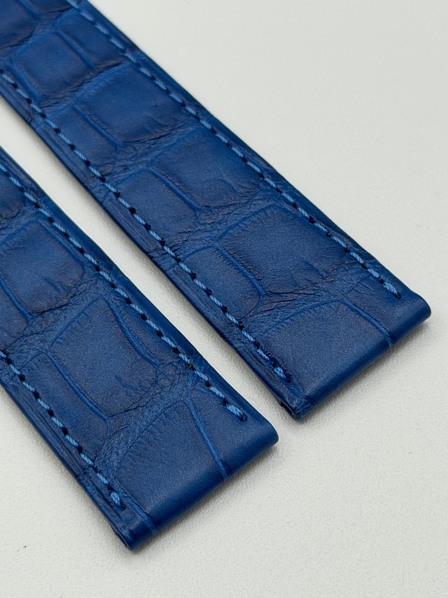 Cartier Tank cinturino orologio pelle alligatore blu blue ref.KD98JJ77 21/18mm
