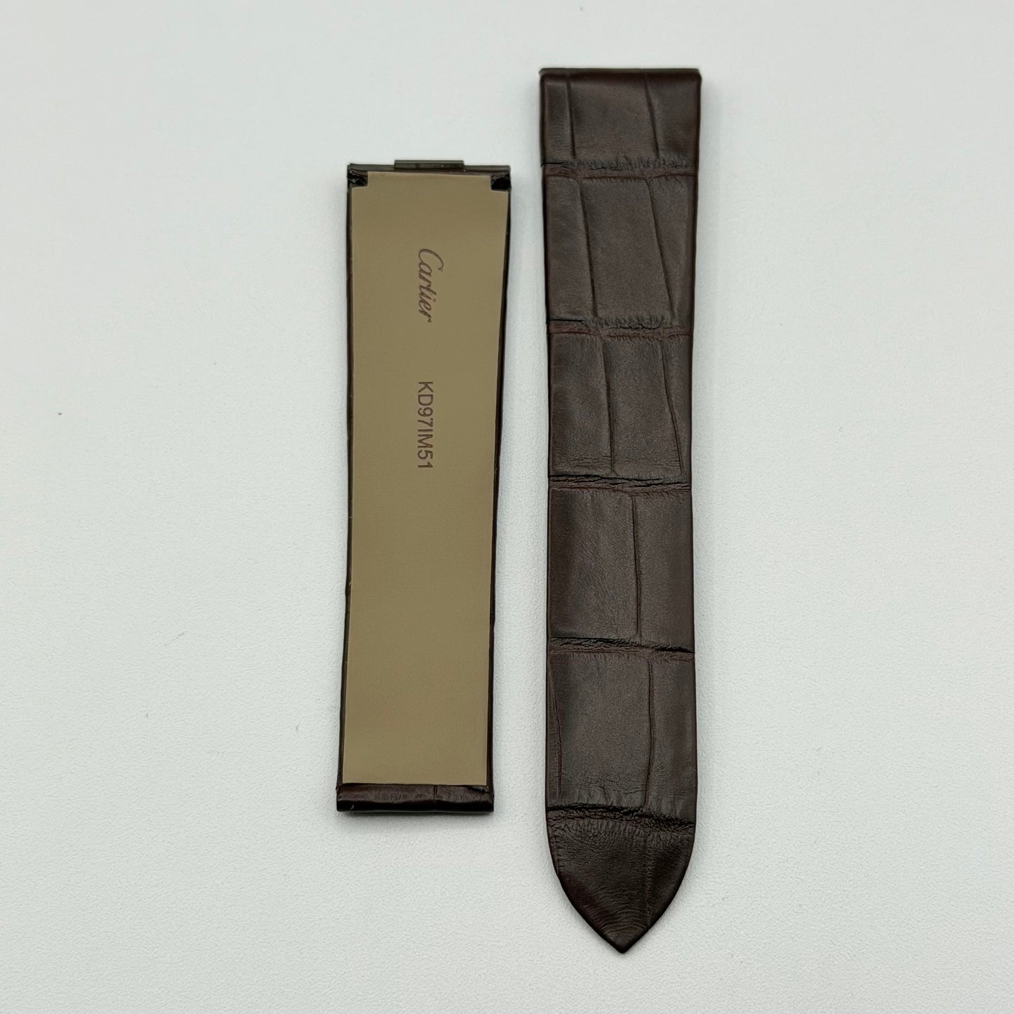 Cartier Santos Dumont cinturino alligatore marrone brown KD97IM51 21/18mm