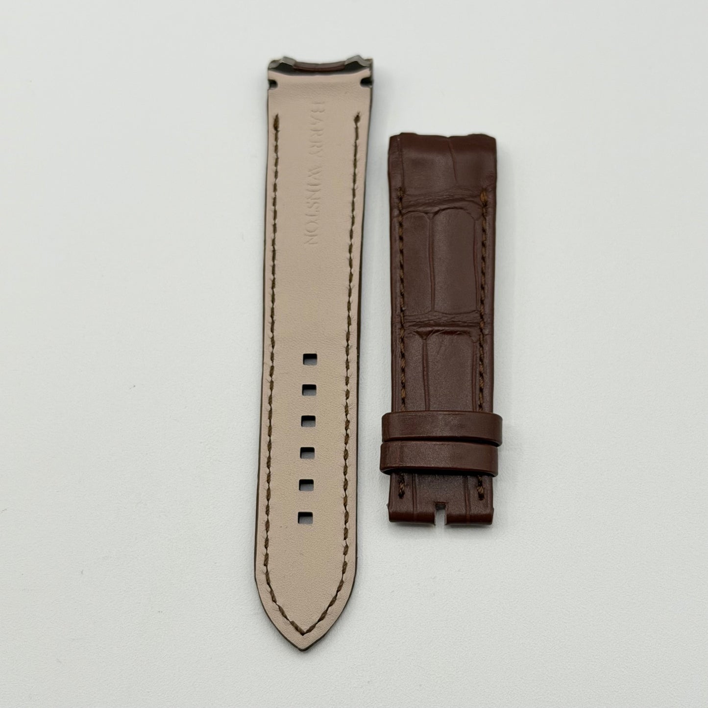 Harry Winston Midnight cinturino alligatore marrone brown strap 20/18mm