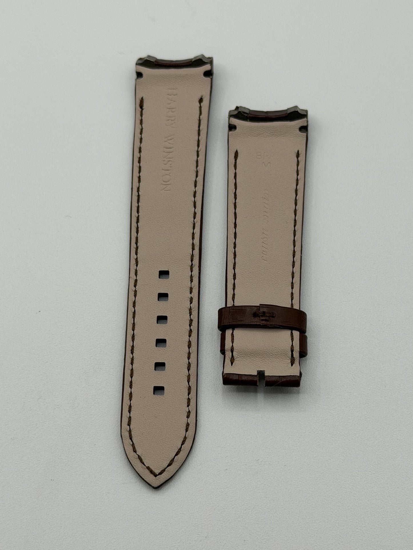 Harry Winston Midnight cinturino alligatore marrone brown strap 20/18mm