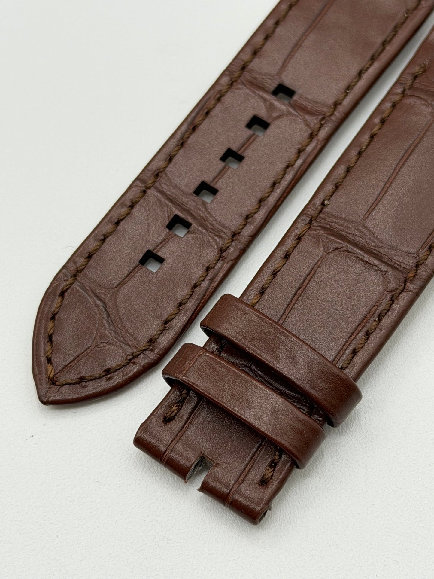 Harry Winston Midnight cinturino alligatore marrone brown strap 20/18mm