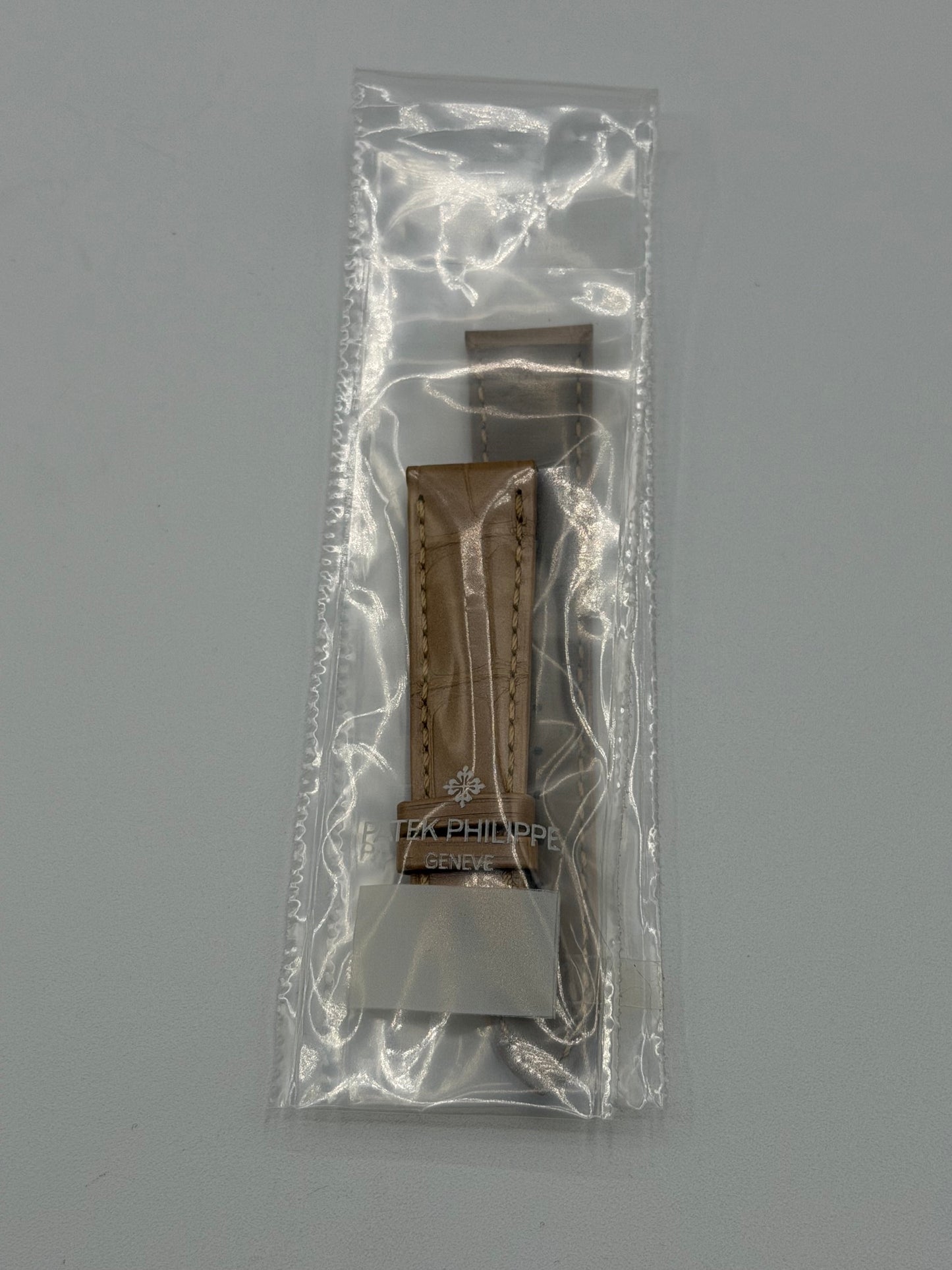 Patek Philippe cinturino alligatore beige alligator strap 17/14mm
