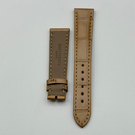 Patek Philippe cinturino alligatore beige alligator strap 17/14mm