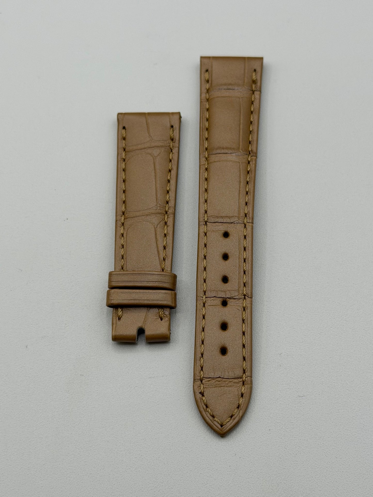 Patek Philippe cinturino alligatore beige alligator strap 17/14mm