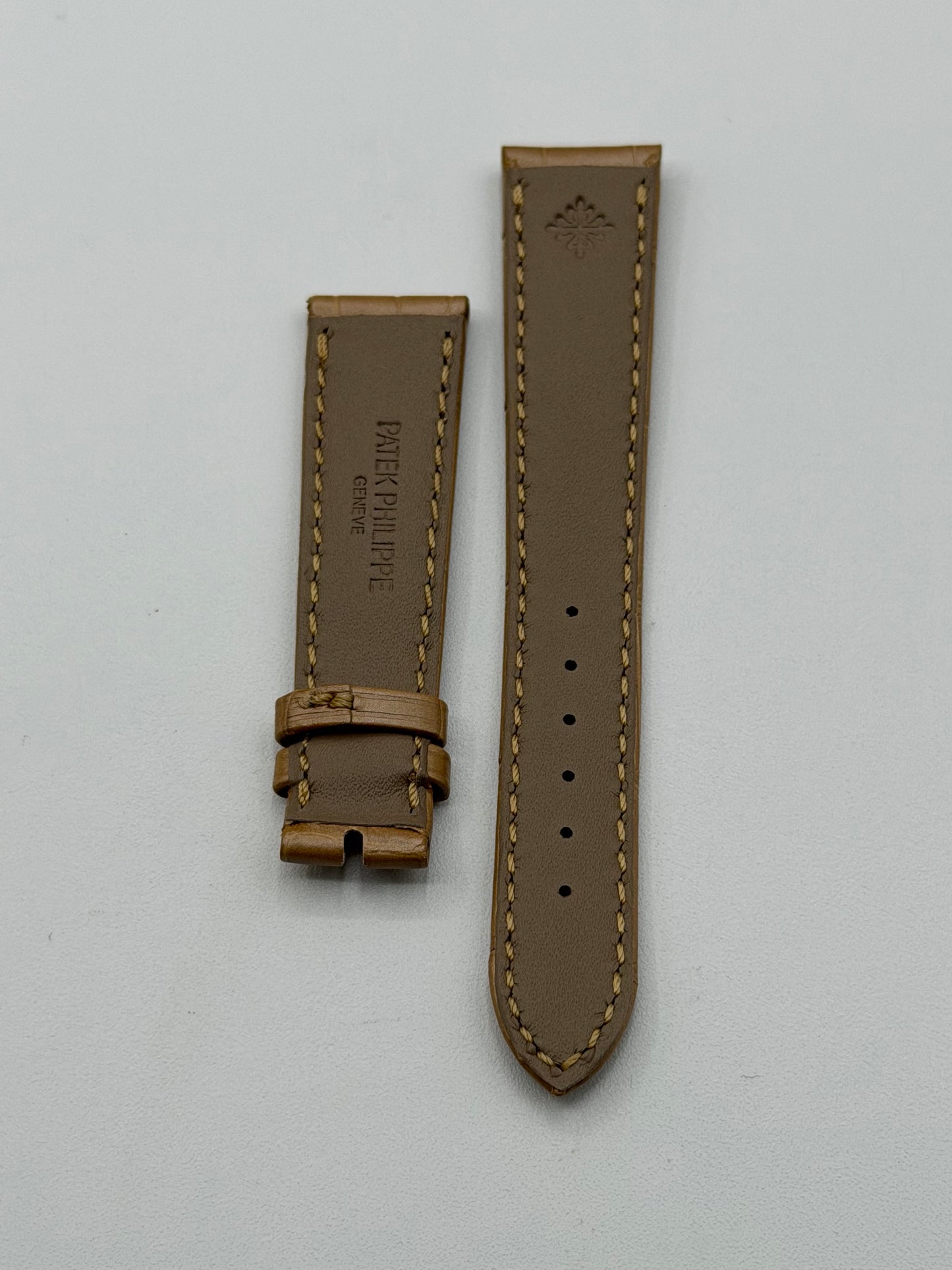 Patek Philippe cinturino alligatore beige alligator strap 17/14mm