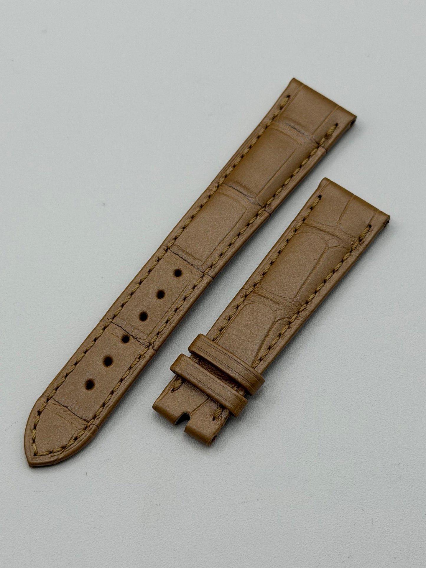 Patek Philippe cinturino alligatore beige alligator strap 17/14mm