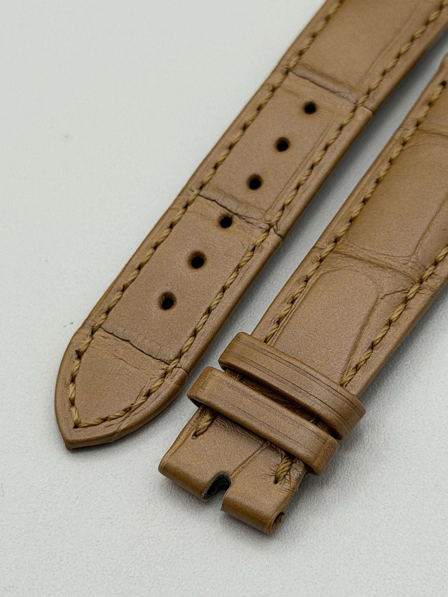 Patek Philippe cinturino alligatore beige alligator strap 17/14mm
