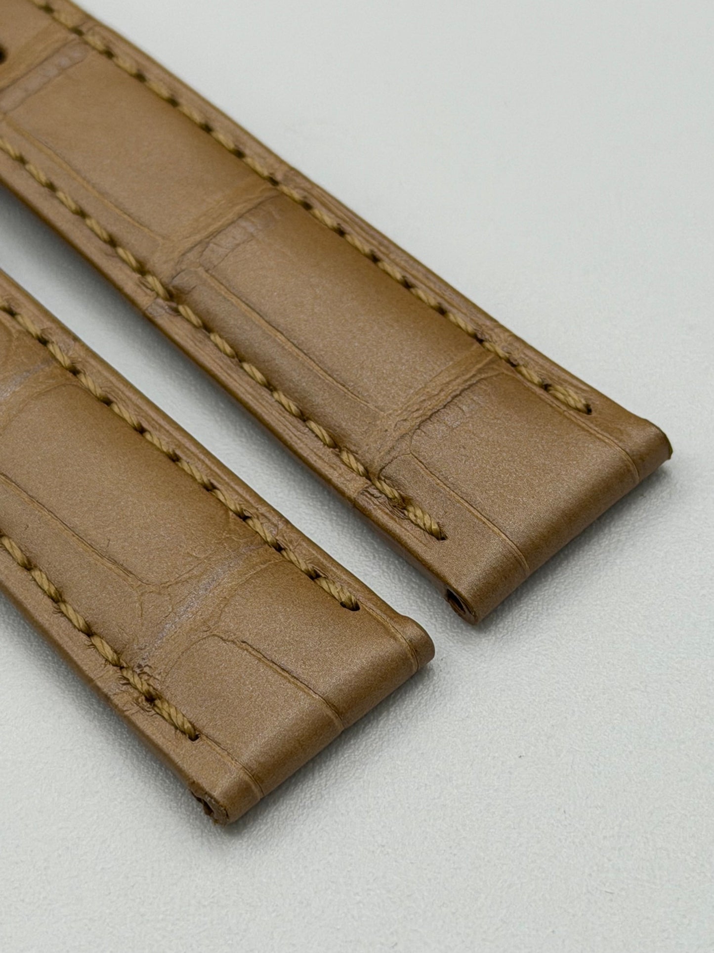 Patek Philippe cinturino alligatore beige alligator strap 17/14mm