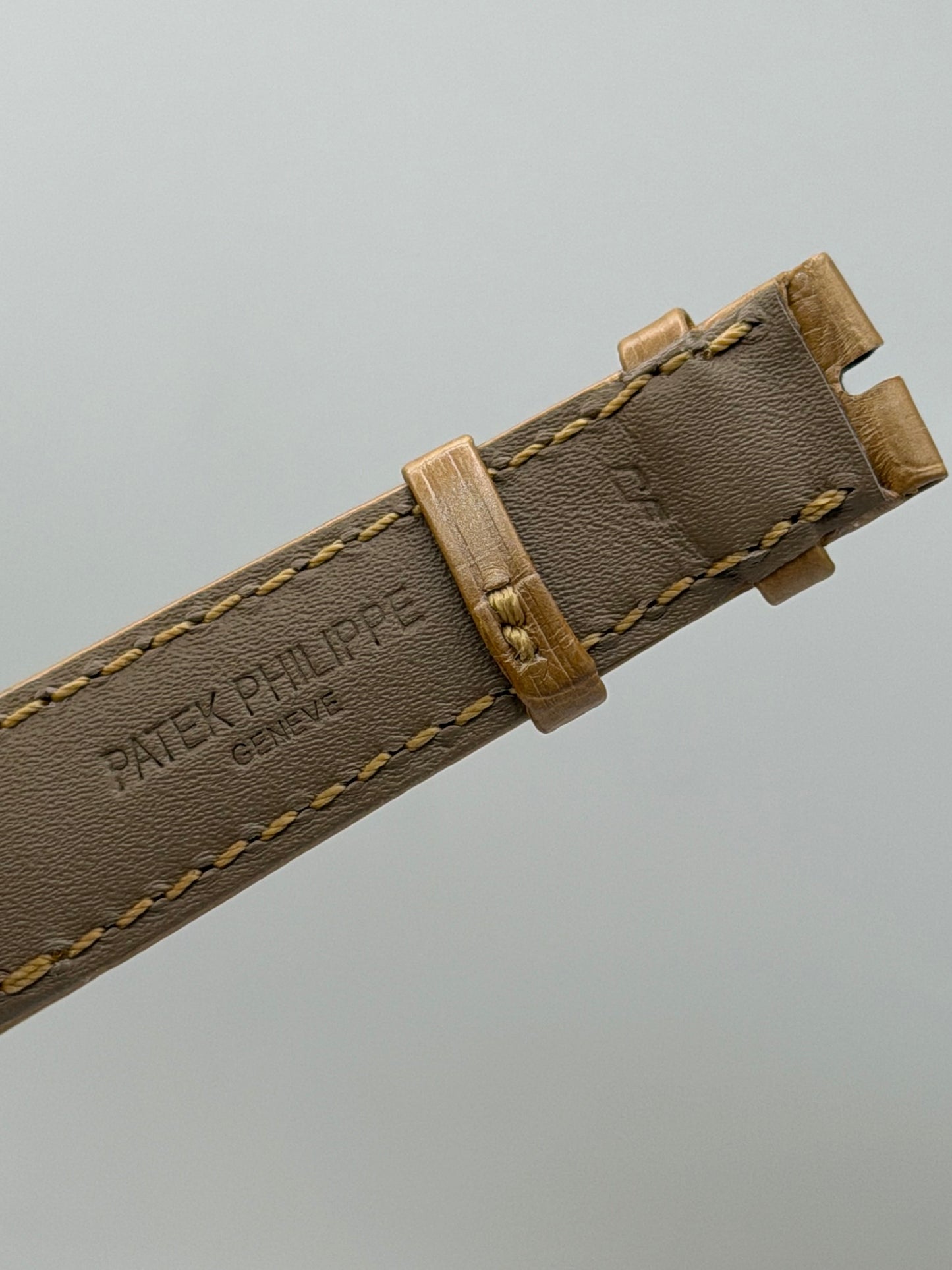 Patek Philippe cinturino alligatore beige alligator strap 17/14mm