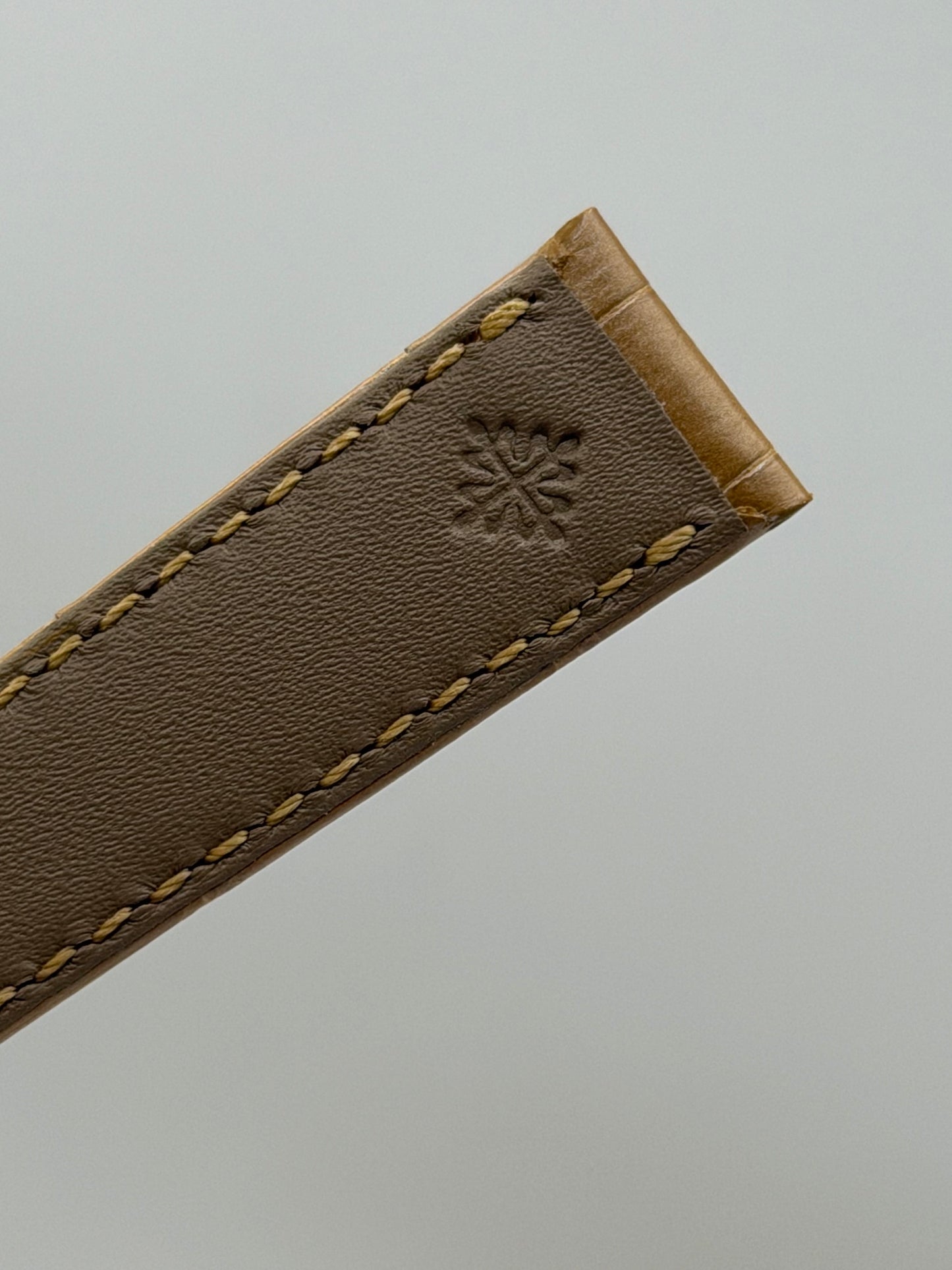 Patek Philippe cinturino alligatore beige alligator strap 17/14mm