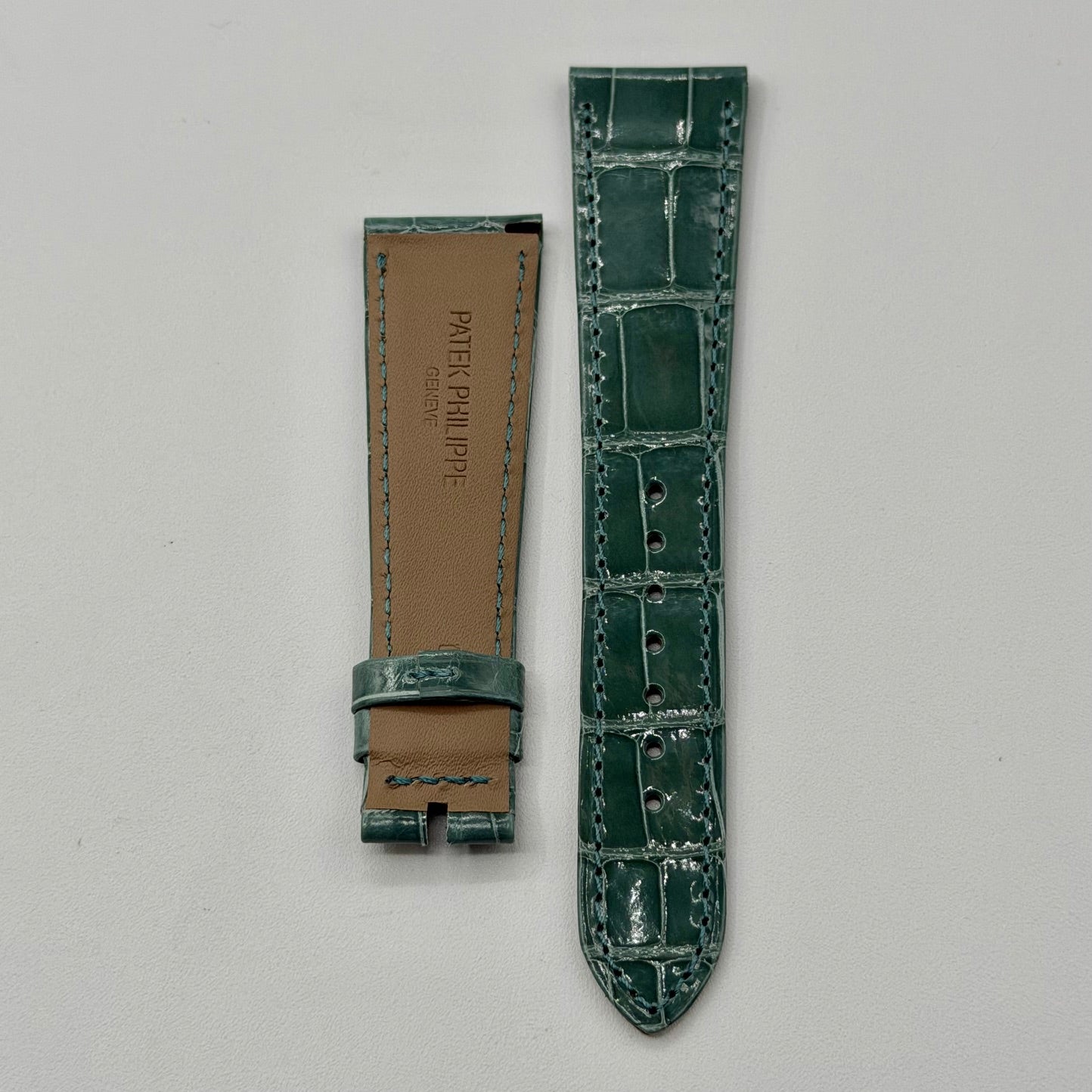 Patek Philippe cinturino alligatore verde turchese alligator strap 21/16mm