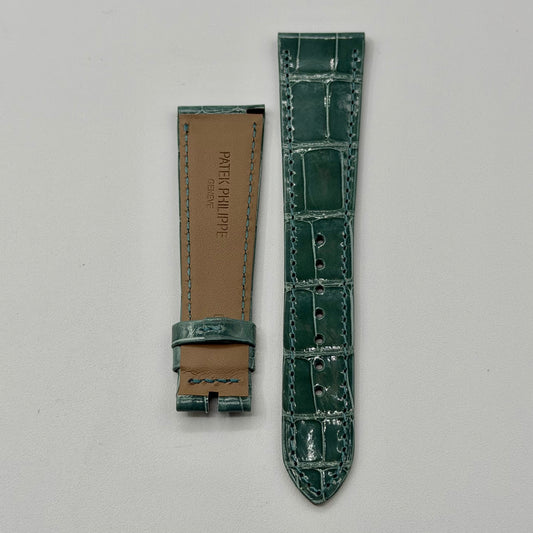 Patek Philippe cinturino alligatore verde turchese alligator strap 21/16mm