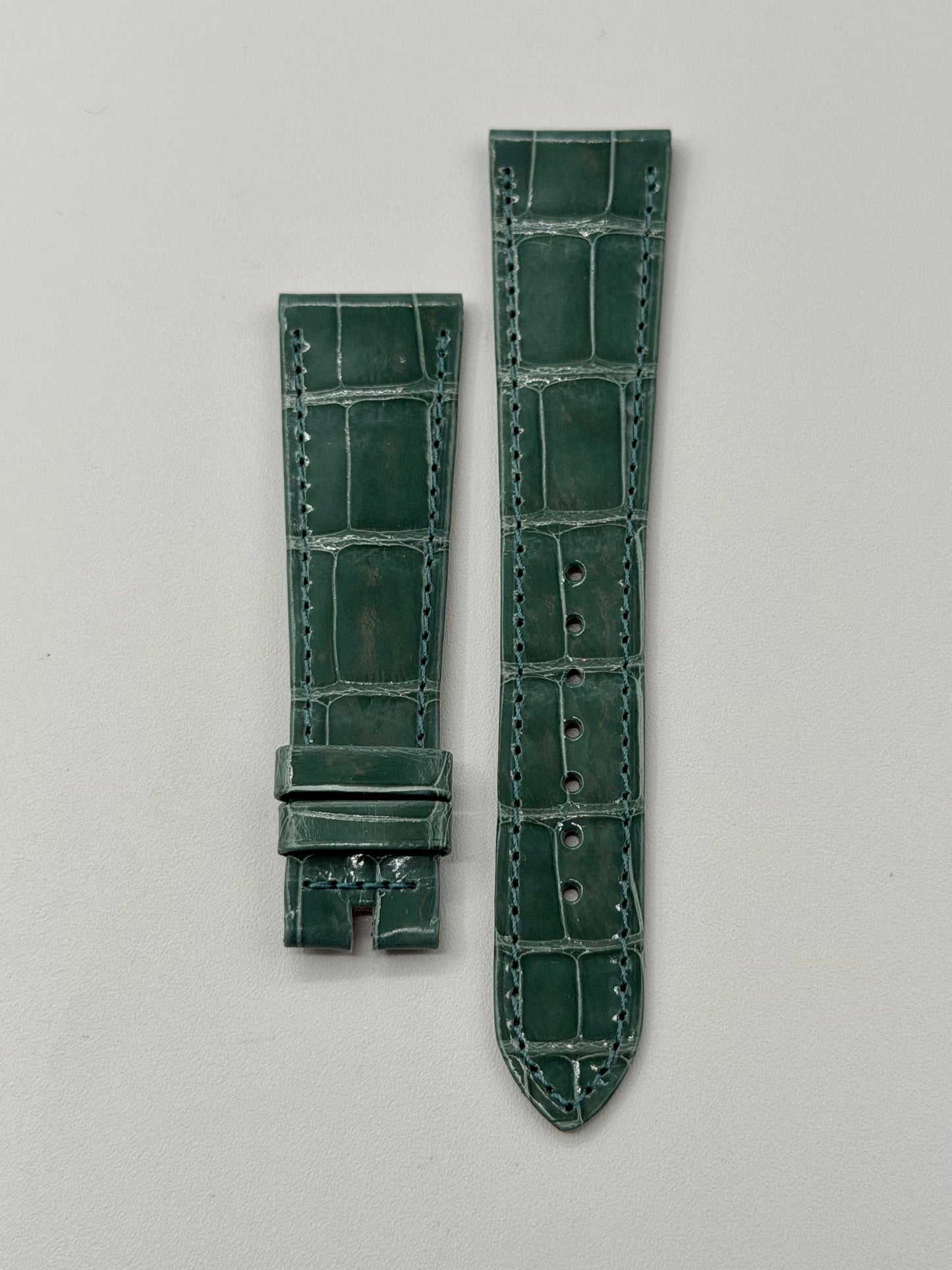 Patek Philippe cinturino alligatore verde turchese alligator strap 21/16mm
