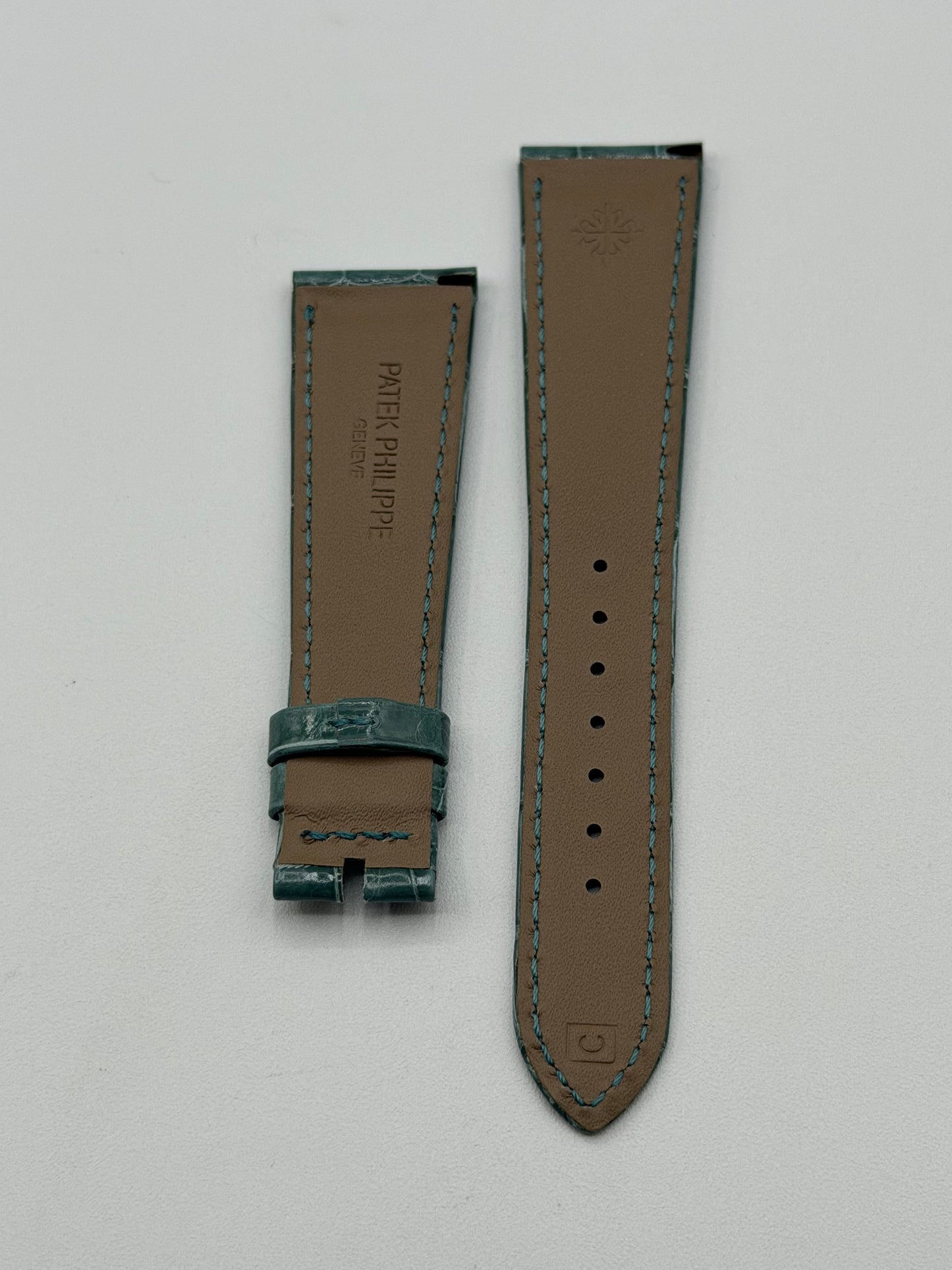 Patek Philippe cinturino alligatore verde turchese alligator strap 21/16mm