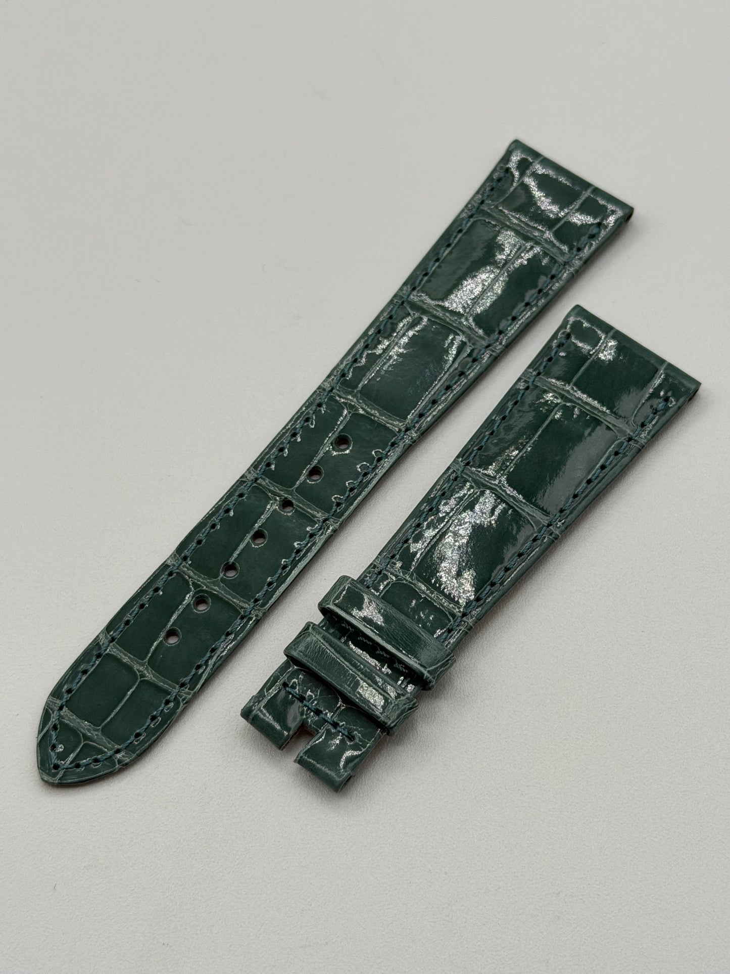 Patek Philippe cinturino alligatore verde turchese alligator strap 21/16mm