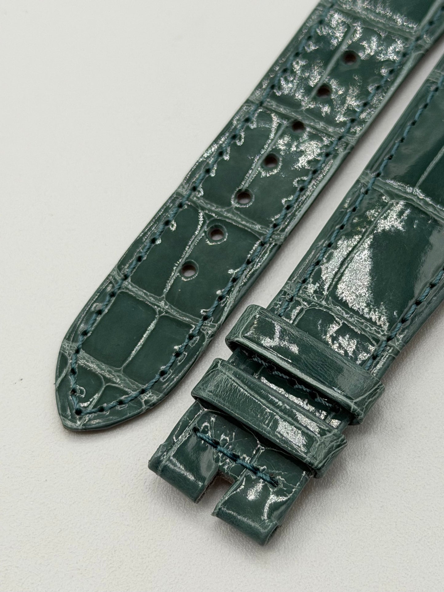Patek Philippe cinturino alligatore verde turchese alligator strap 21/16mm