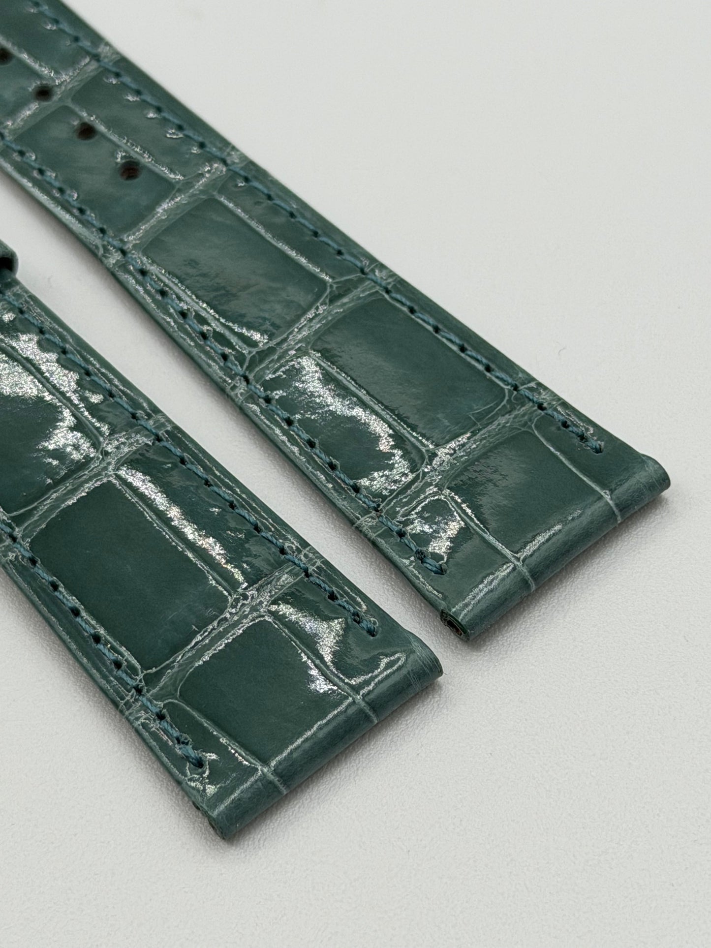 Patek Philippe cinturino alligatore verde turchese alligator strap 21/16mm