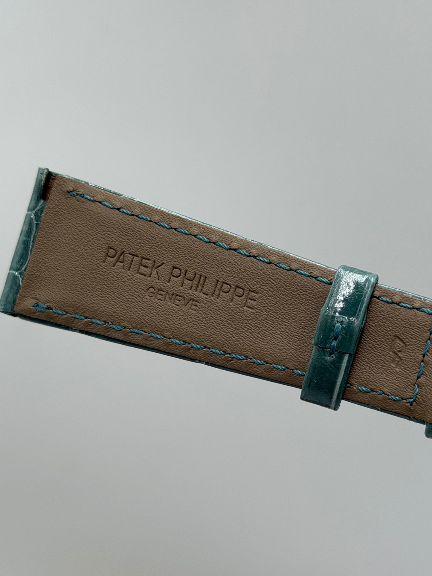 Patek Philippe cinturino alligatore verde turchese alligator strap 21/16mm