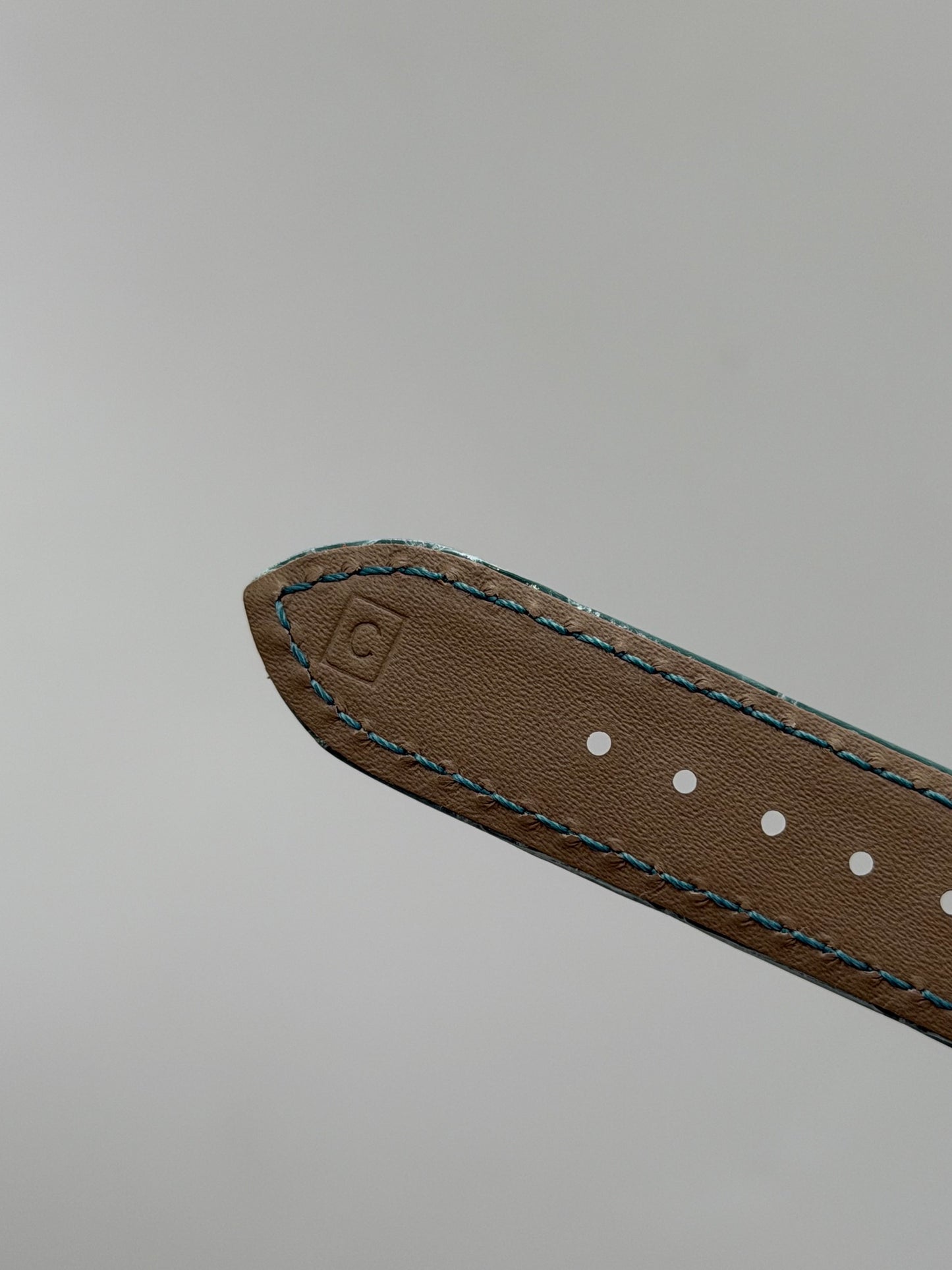 Patek Philippe cinturino alligatore verde turchese alligator strap 21/16mm