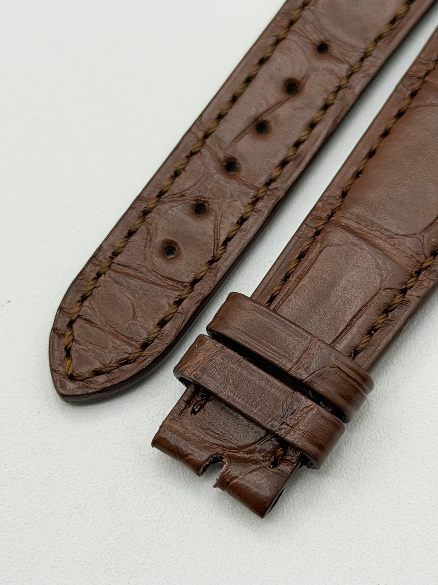 Patek Philippe cinturino alligatore marrone brown alligator strap 19/14mm