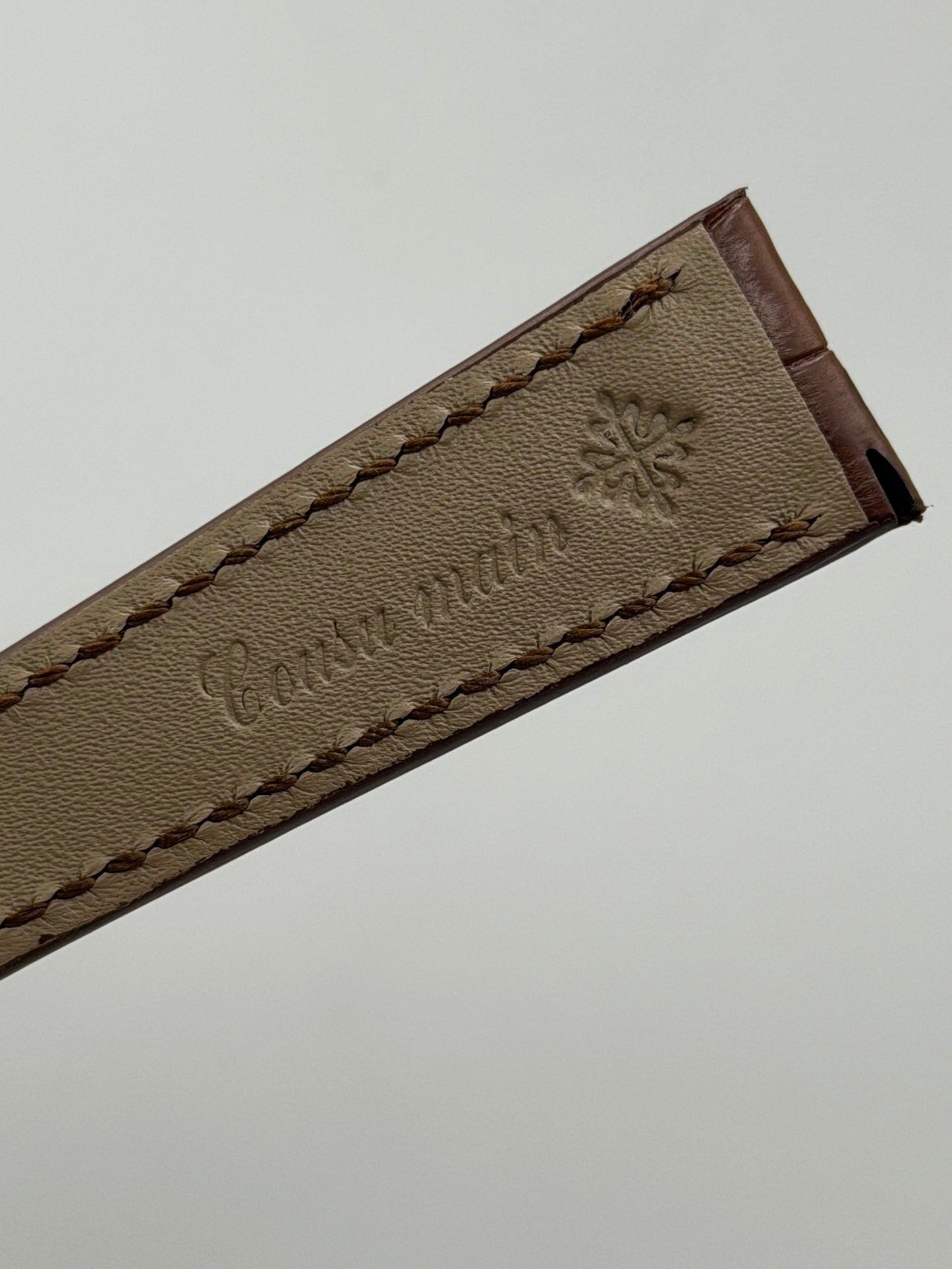 Patek Philippe cinturino alligatore marrone brown alligator strap 19/14mm