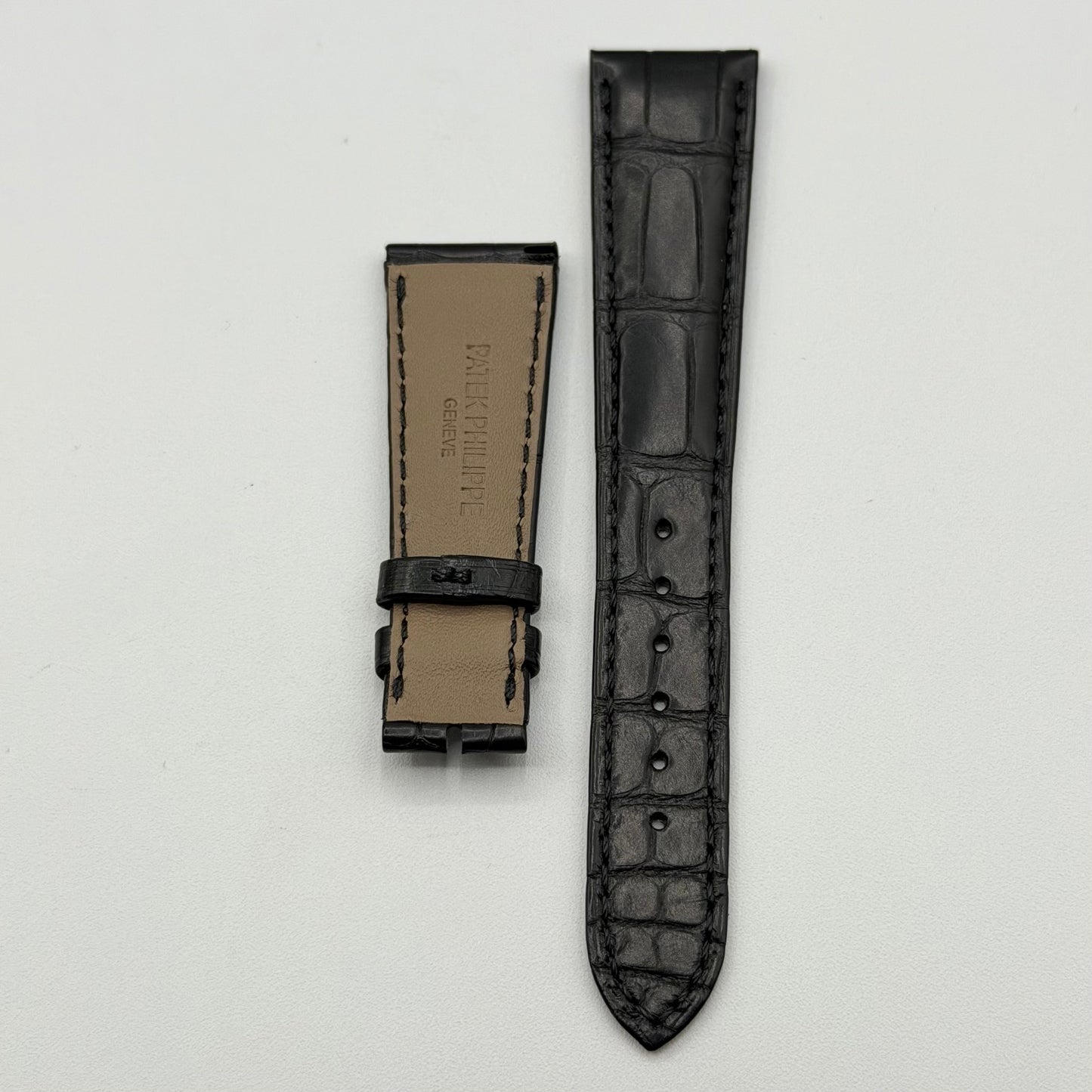 Patek Philippe cinturino alligatore nero black alligator strap 21/16mm