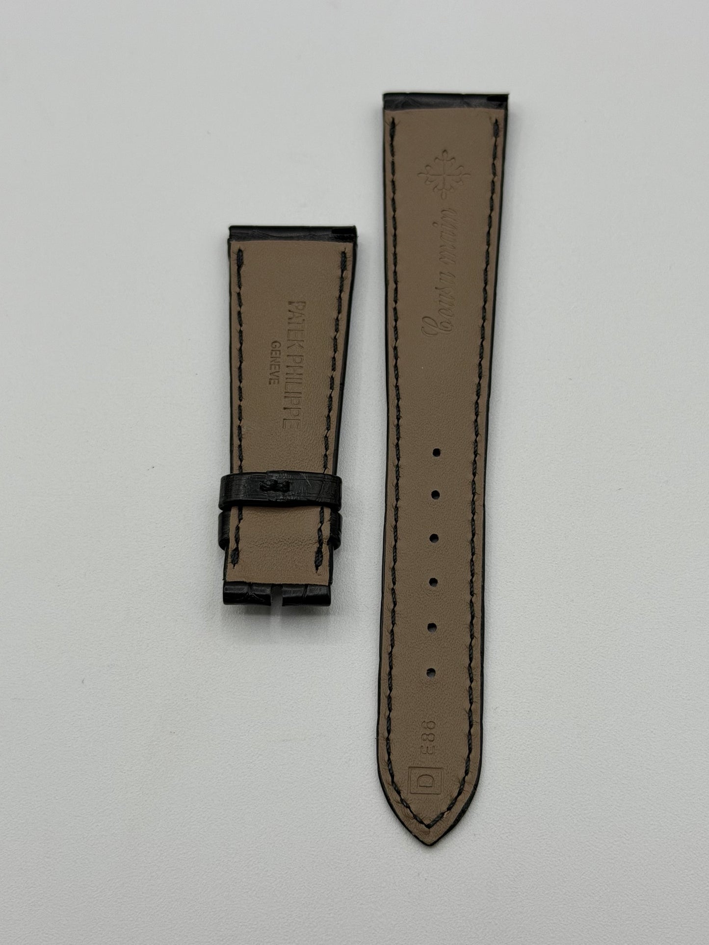 Patek Philippe cinturino alligatore nero black alligator strap 21/16mm