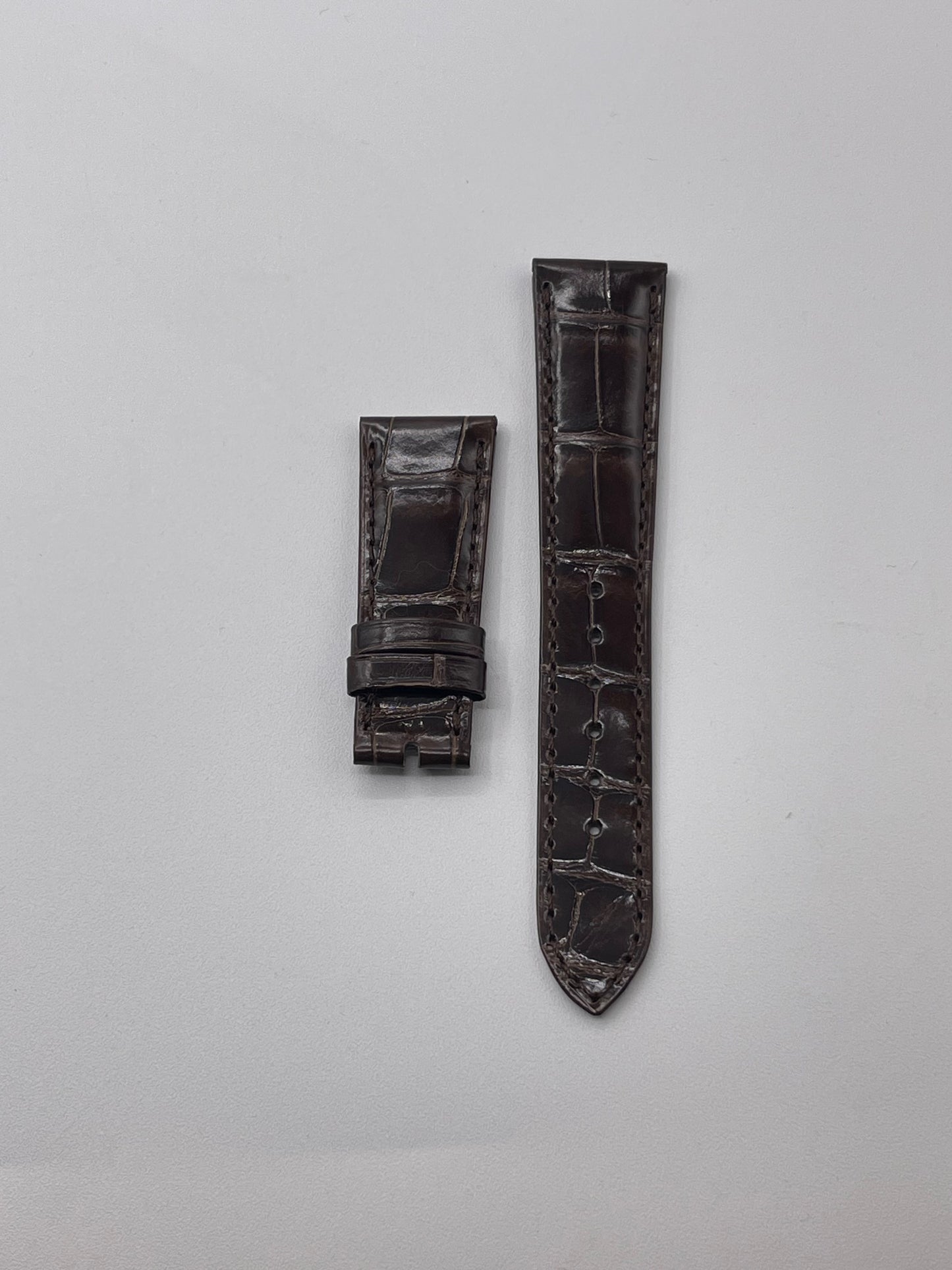 Patek Philippe cinturino alligatore marrone brown alligator strap 20/16mm