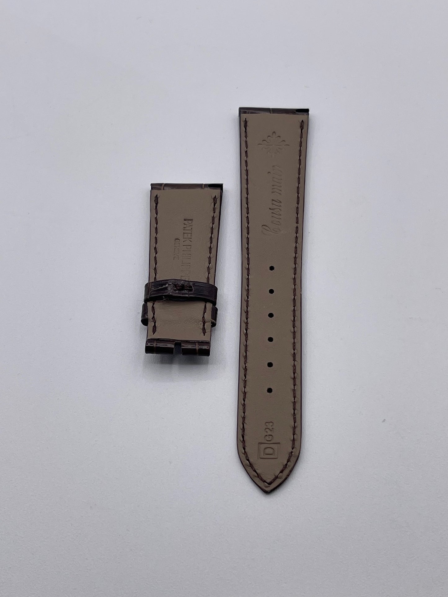 Patek Philippe cinturino alligatore marrone brown alligator strap 20/16mm