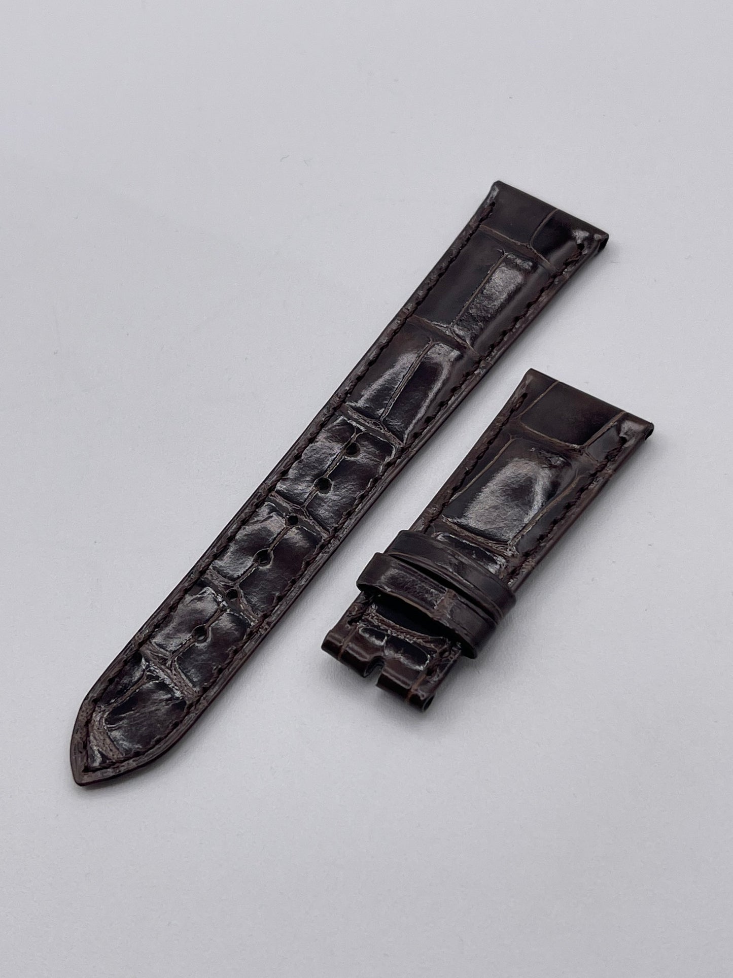Patek Philippe cinturino alligatore marrone brown alligator strap 20/16mm