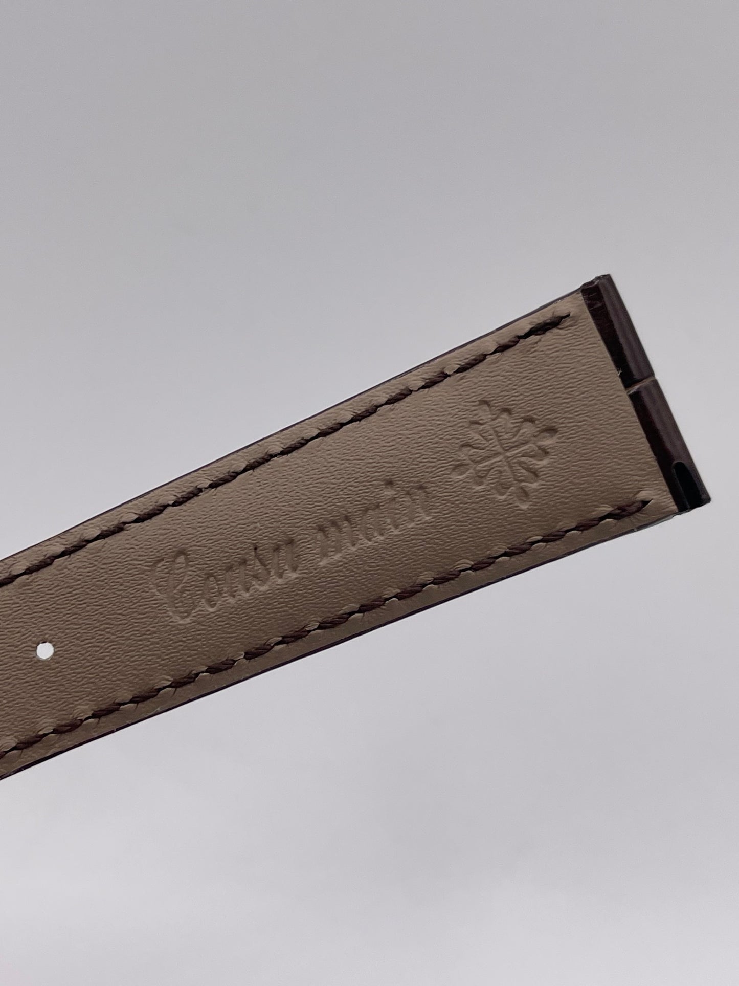 Patek Philippe cinturino alligatore marrone brown alligator strap 20/16mm
