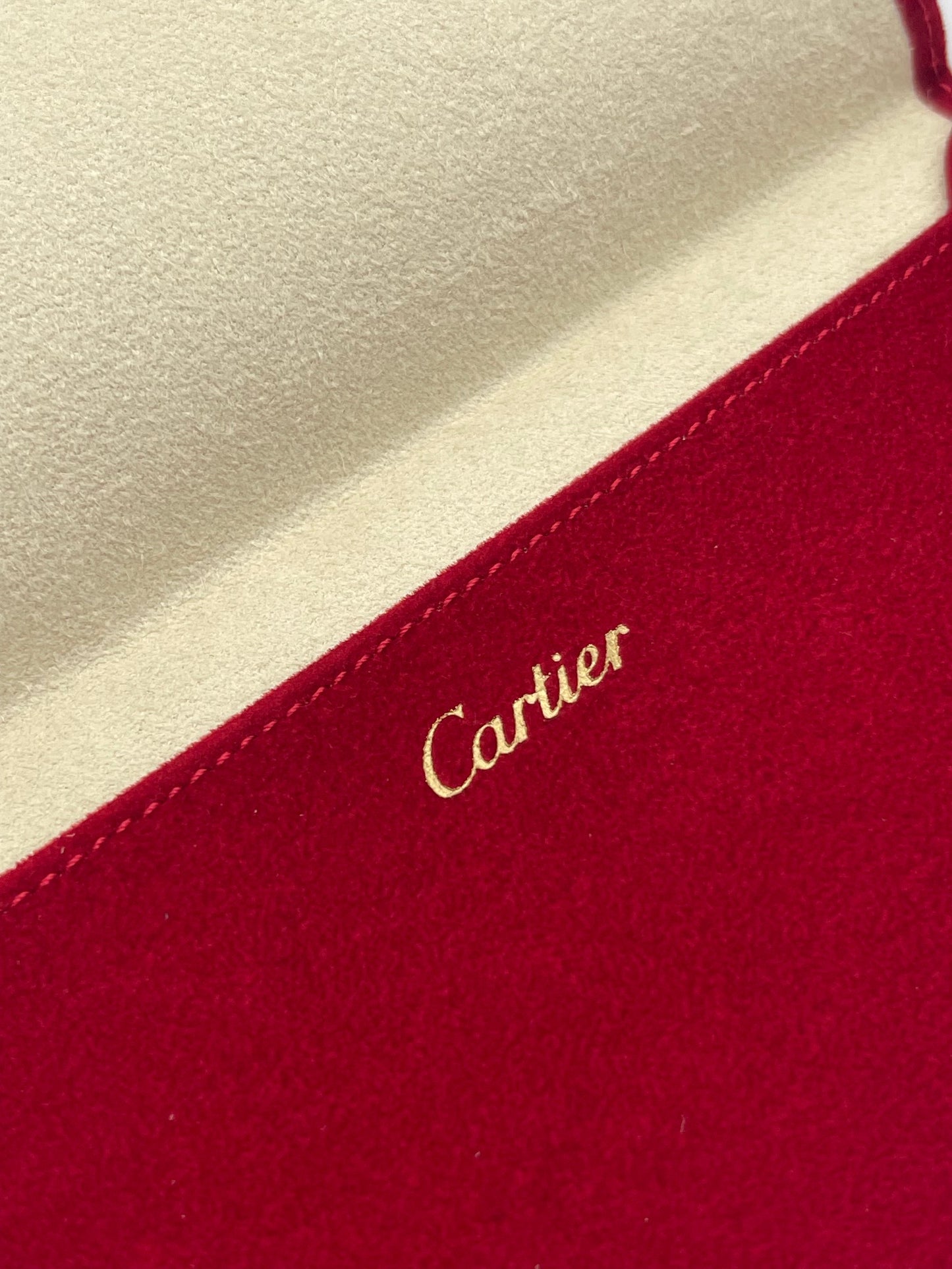 Cartier pochette da viaggio travel box porta occhiali/cinturino velluto