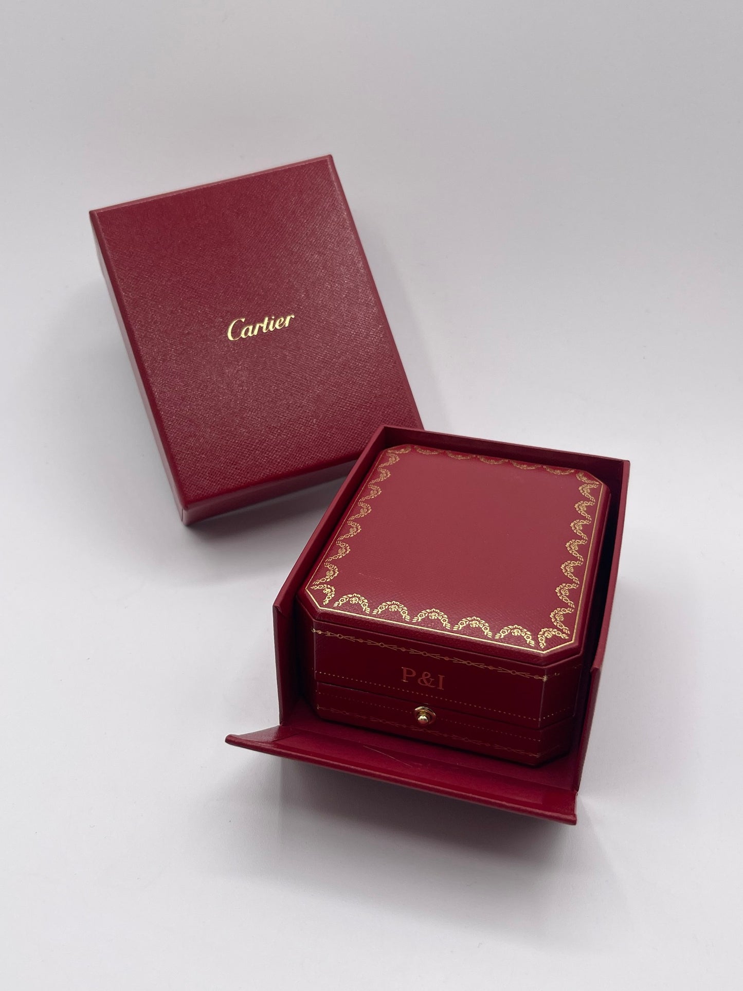 Cartier scatola 2 anelli fidanzamento engagement rings box ref. CRCO000465