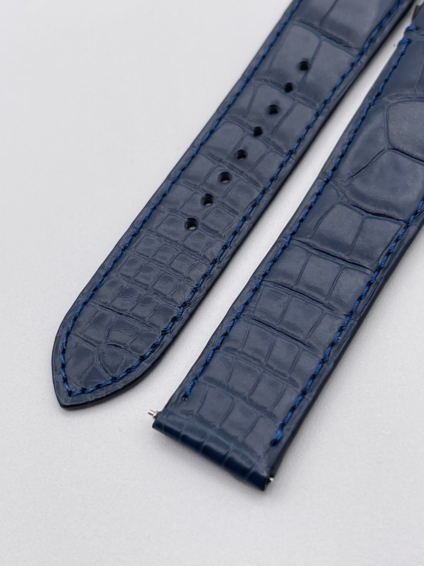 Cartier Santos Watch Strap Blue Alligator Leather KDAULABU 21/18mm
