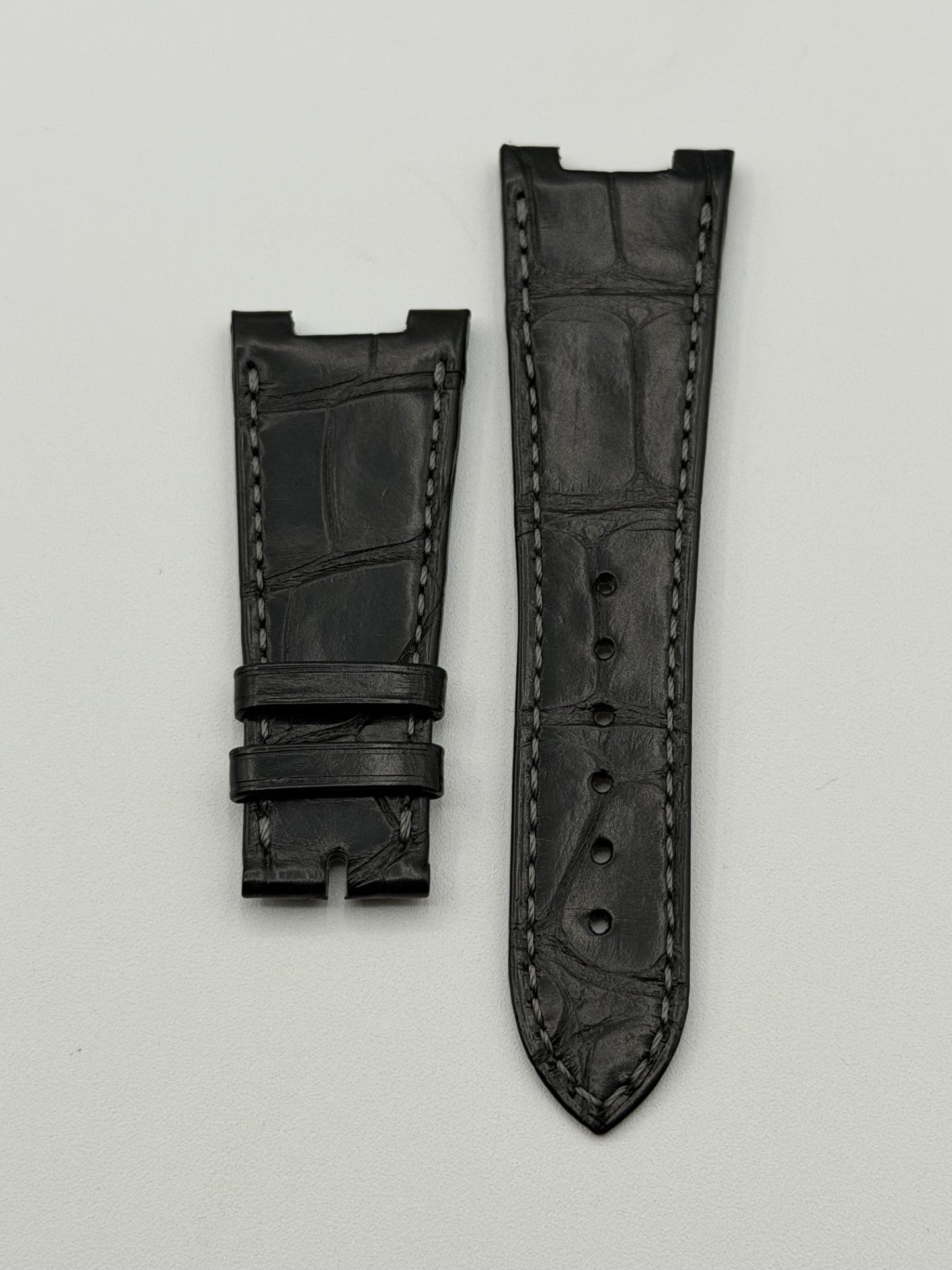 Patek Philippe Nautilus cinturino alligatore nero black strap 25/18mm