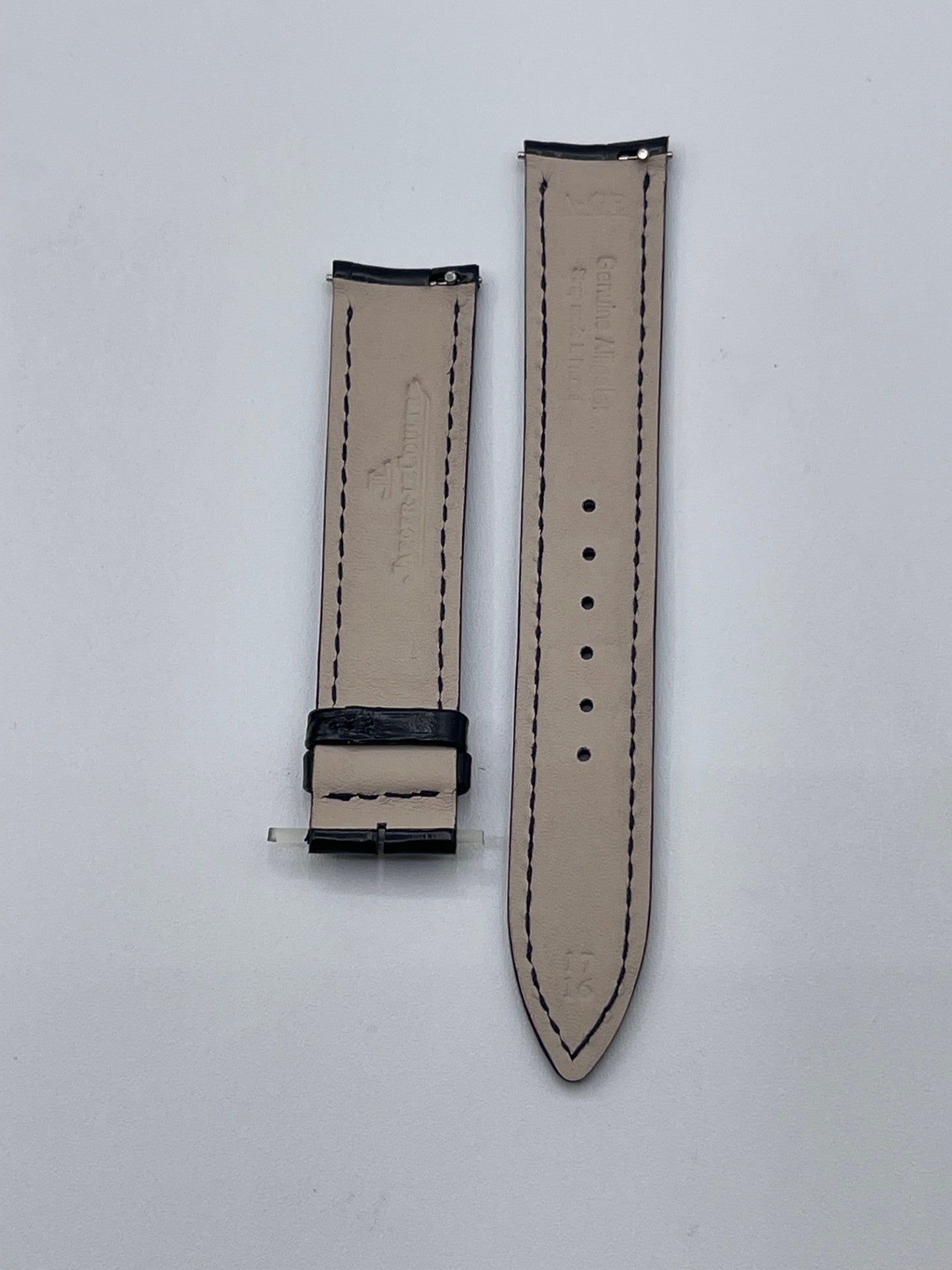 Jaeger Le-Coultre Master Ultra Thin 36 watch strap alligatore nero black 17/16mm