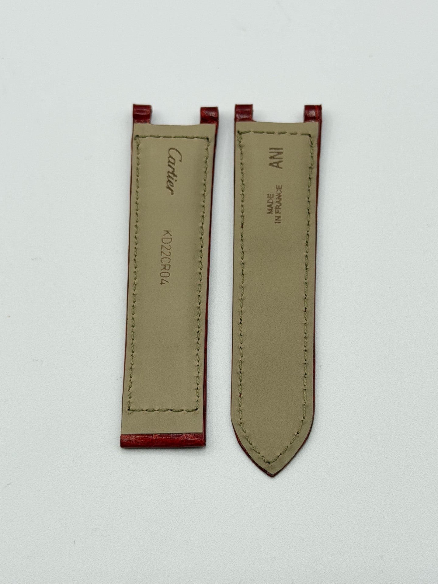 Cartier Pasha cinturino orologio pelle alligatore rosso KD22CR04 20/18mm
