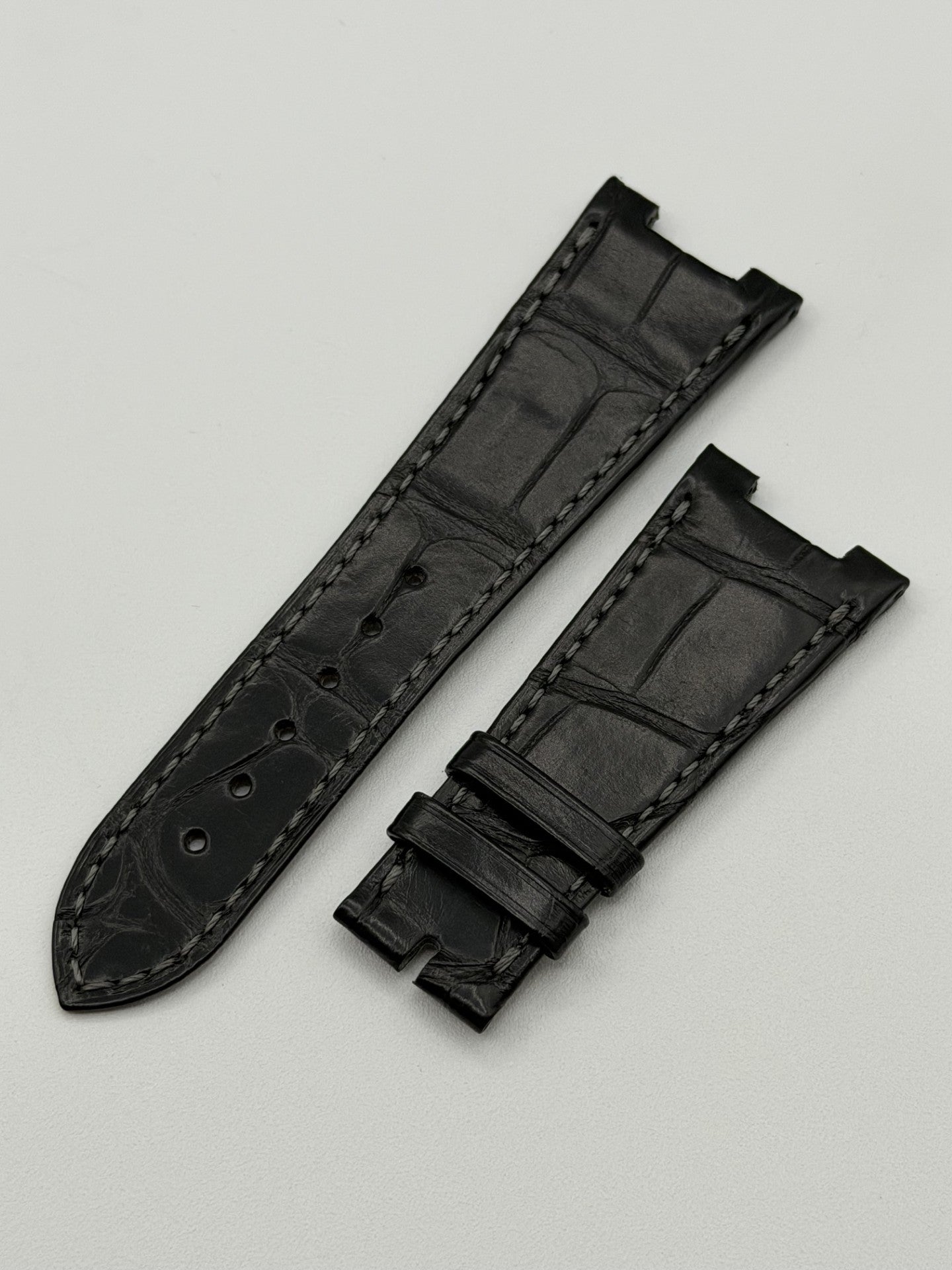 Patek Philippe Nautilus cinturino alligatore nero black strap 25/18mm