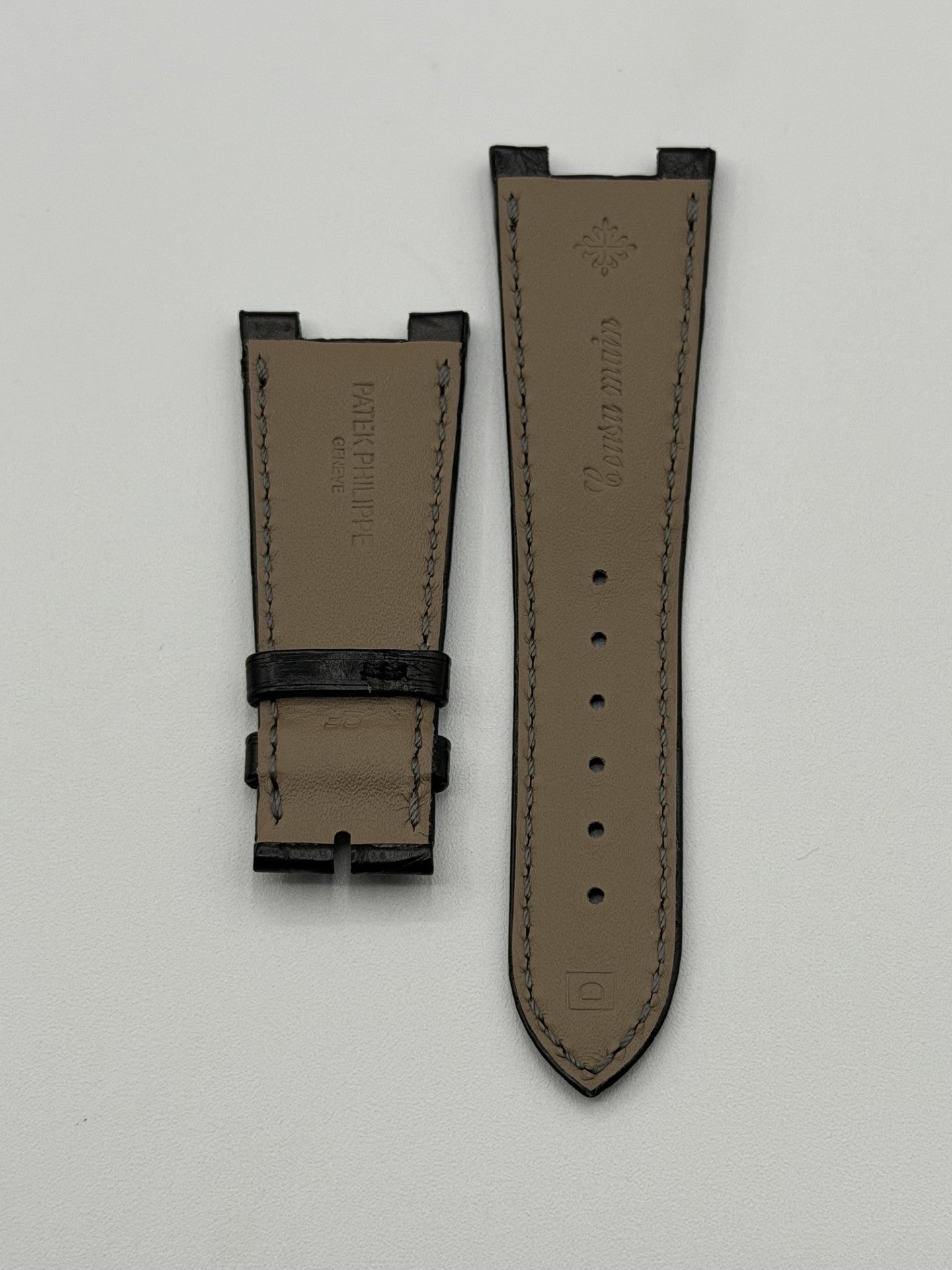 Patek Philippe Nautilus cinturino alligatore nero black strap 25/18mm