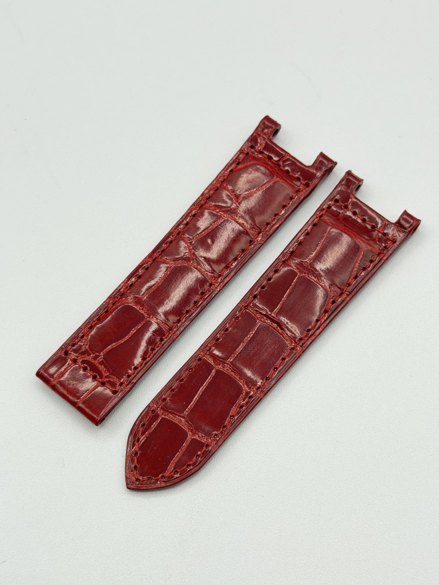 Cartier Pasha cinturino orologio pelle alligatore rosso KD22CR04 20/18mm