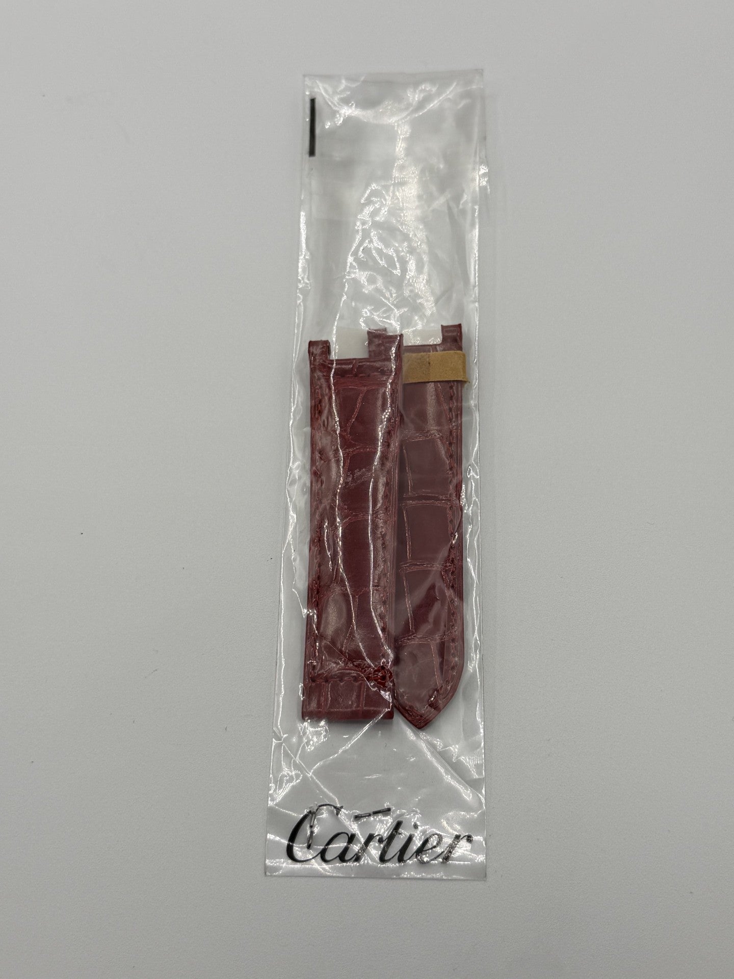 Cartier Pasha cinturino orologio pelle alligatore rosso KD22CR04 20/18mm